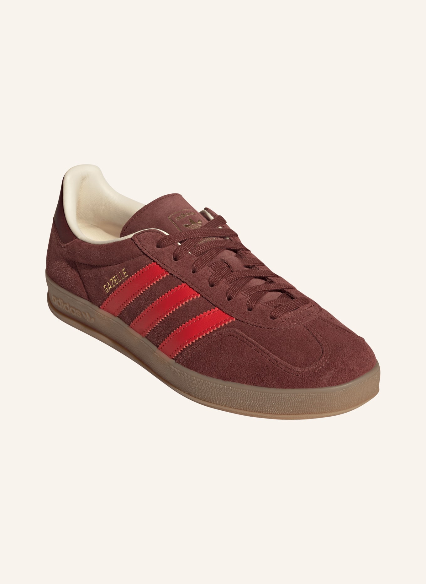 adidas Originals GAZELLE INDOOR sneaker: BROWN / RED