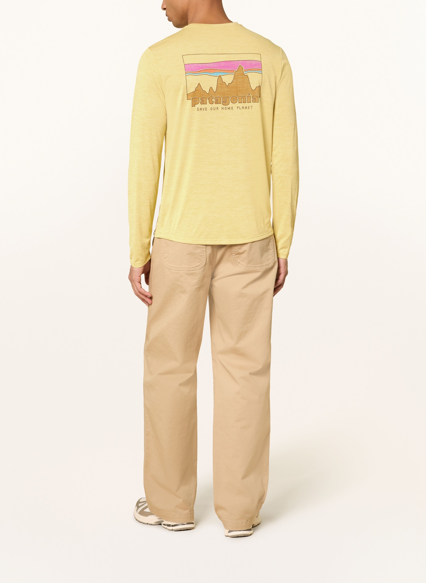 patagonia Funkční tričko CAPILENE® COOL DAILY '73 SKYLINE: TMAVĚ ŽLUTÁ