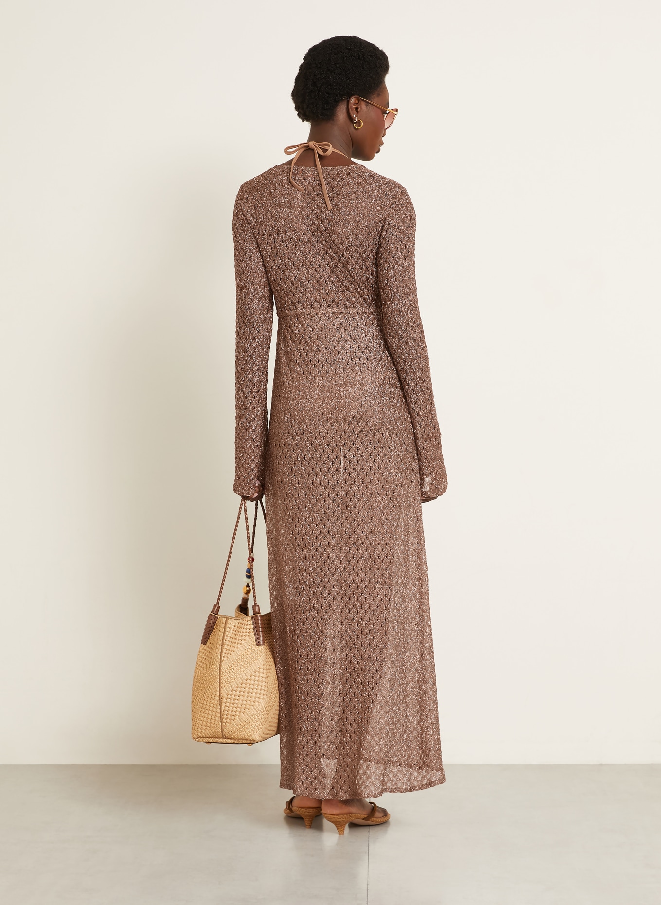 MISSONI Strandkleid mit Glitzergarn: BRAUN