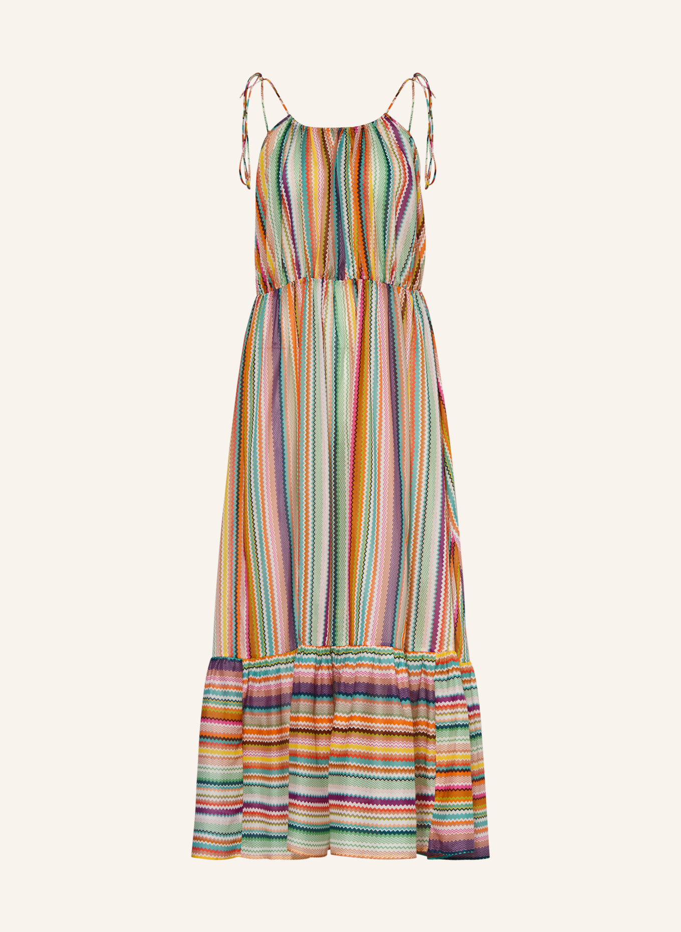 MISSONI Strandkleid: ORANGE / PINK / TÜRKIS
