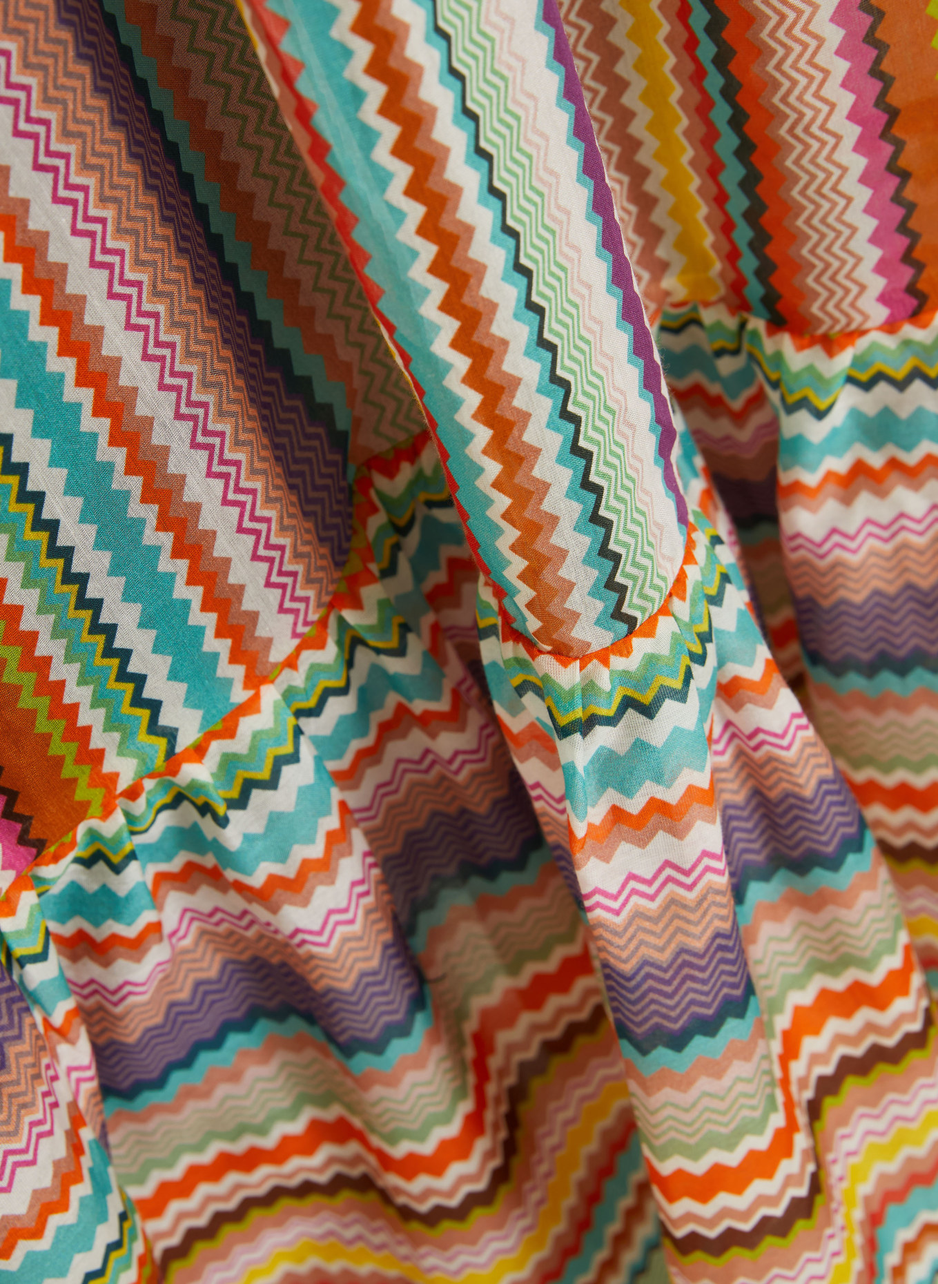 MISSONI Strandkleid: ORANGE / PINK / TÜRKIS