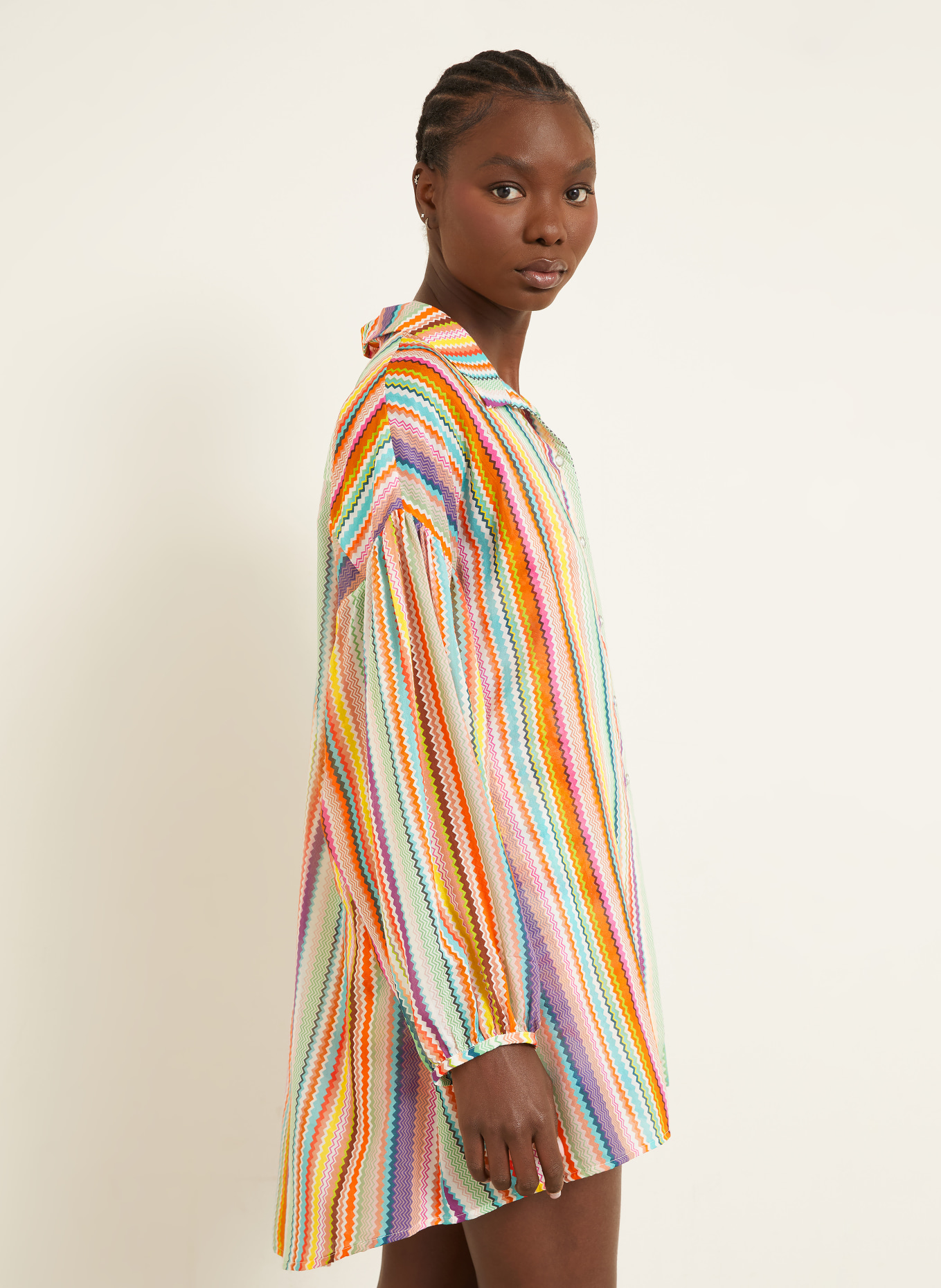 MISSONI Strandkleid: ORANGE / PINK / TÜRKIS