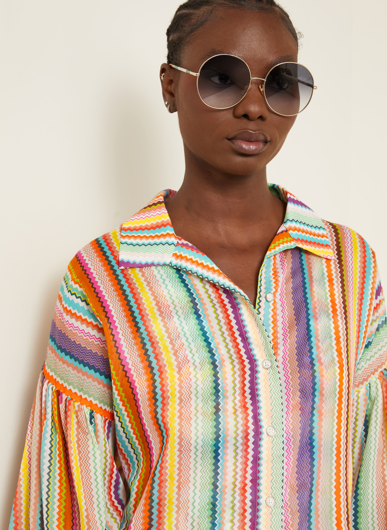 MISSONI Strandkleid: ORANGE / PINK / TÜRKIS