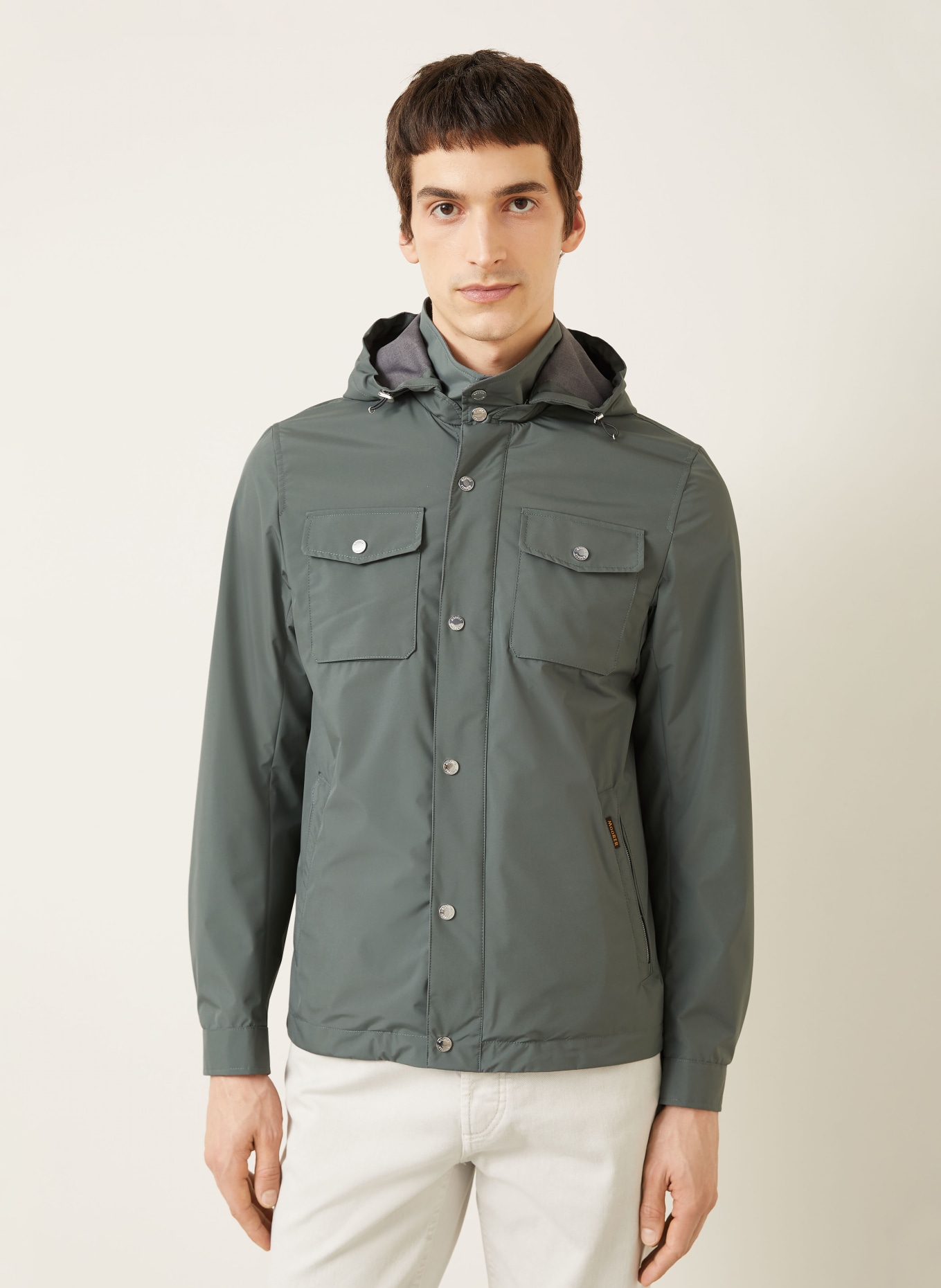 MOORER Blouson FENZI mit abnehmbarer Kapuze: PETROL