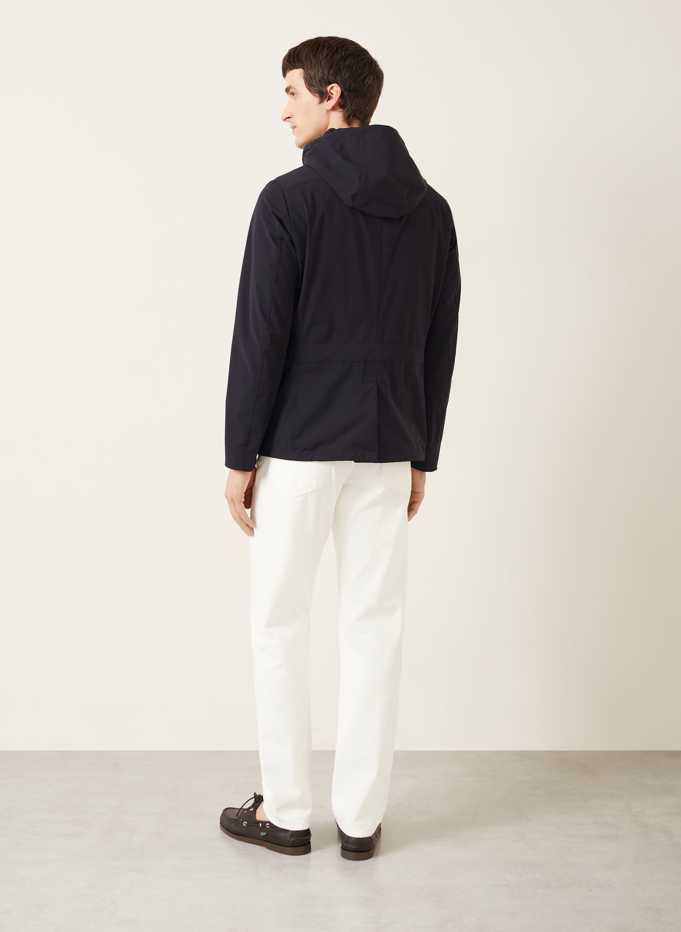 MOORER Jacke RAINERI mit herausnehmbarer Blende und abnehmbarer Kapuze: DUNKELBLAU