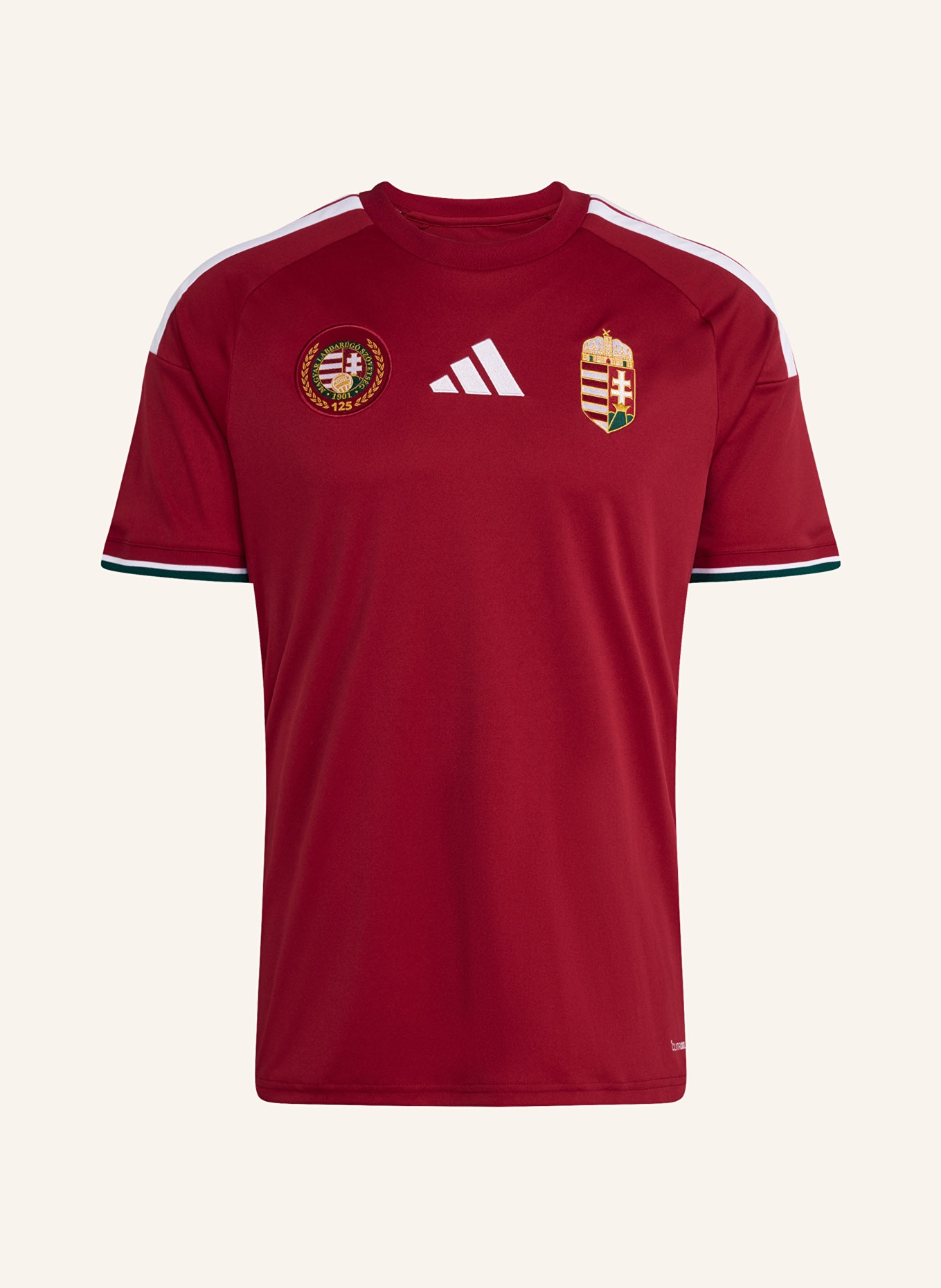 adidas Heimtrikot HUNGARY 26: DUNKELROT / WEISS