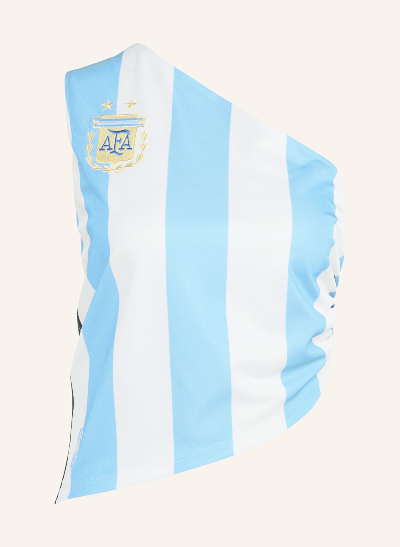 adidas One-Shoulder-Top ARGENTINIEN RECONSTRUCTED BRINGBACK: WEISS / GELB / HELLBLAU