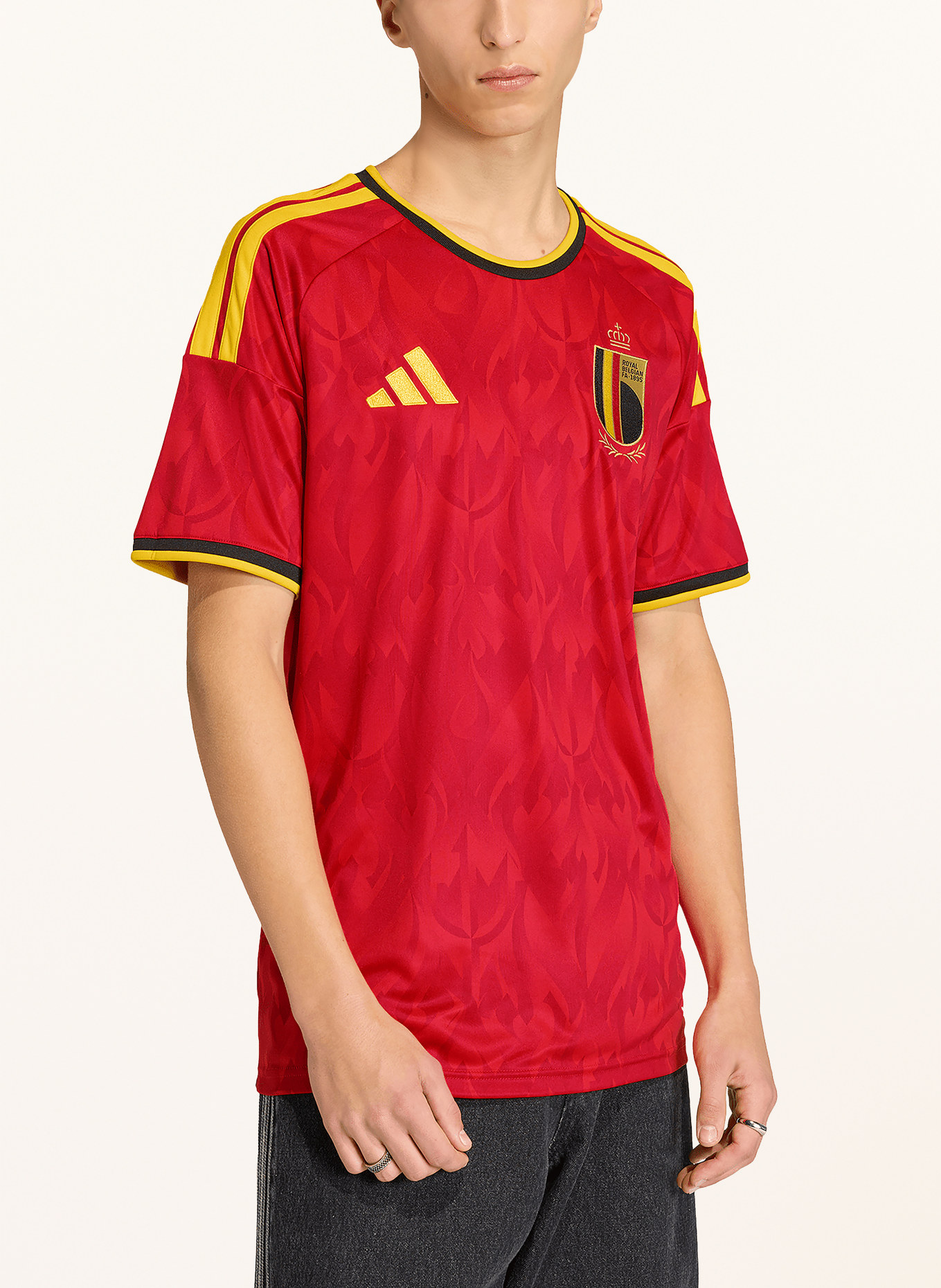 adidas Heimtrikot BELGIEN 26 für Herren: ROT / GELB / SCHWARZ