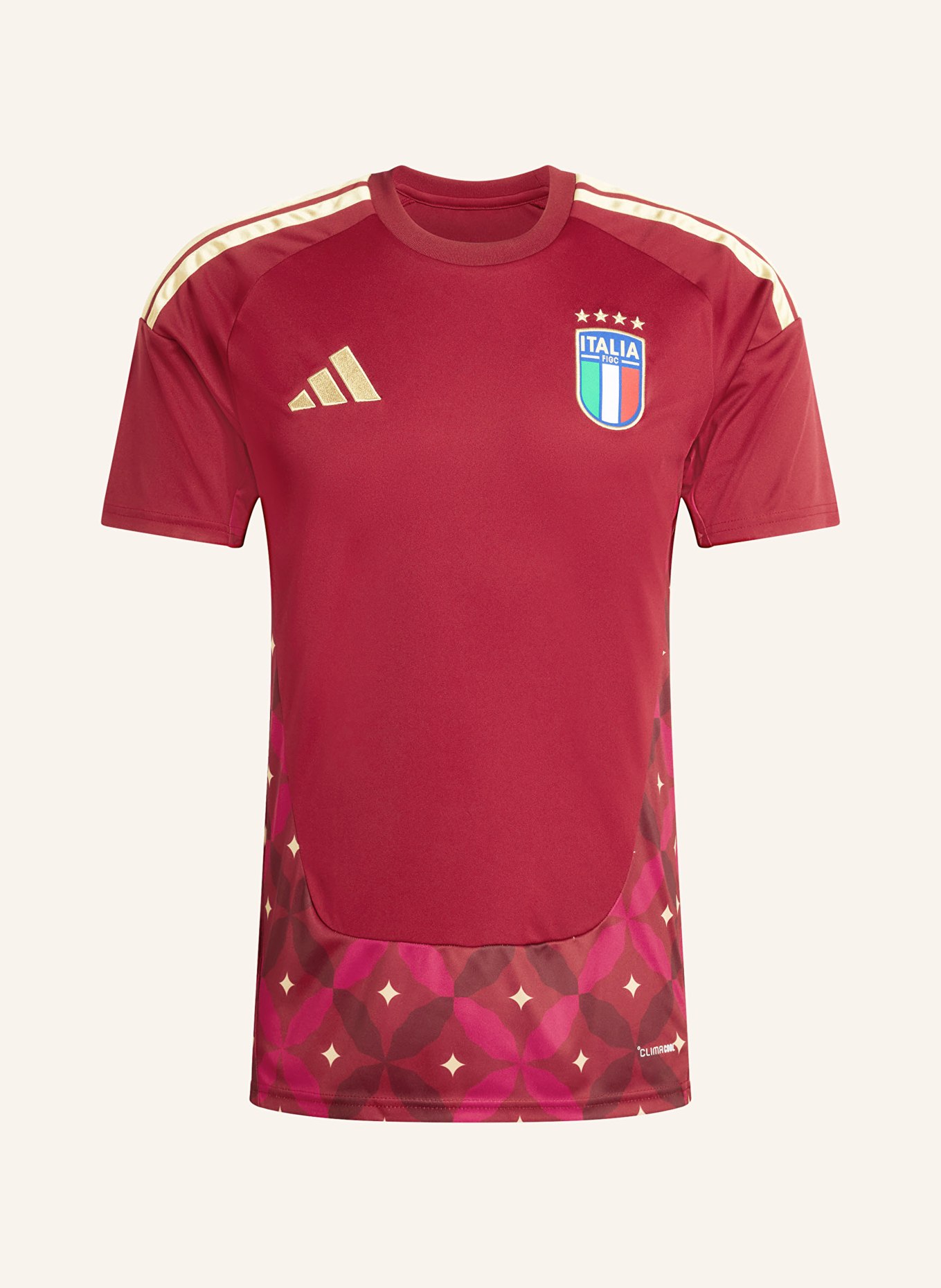 adidas Torwarttrikot ITALIEN 26 HOME: DUNKELROT / GOLD