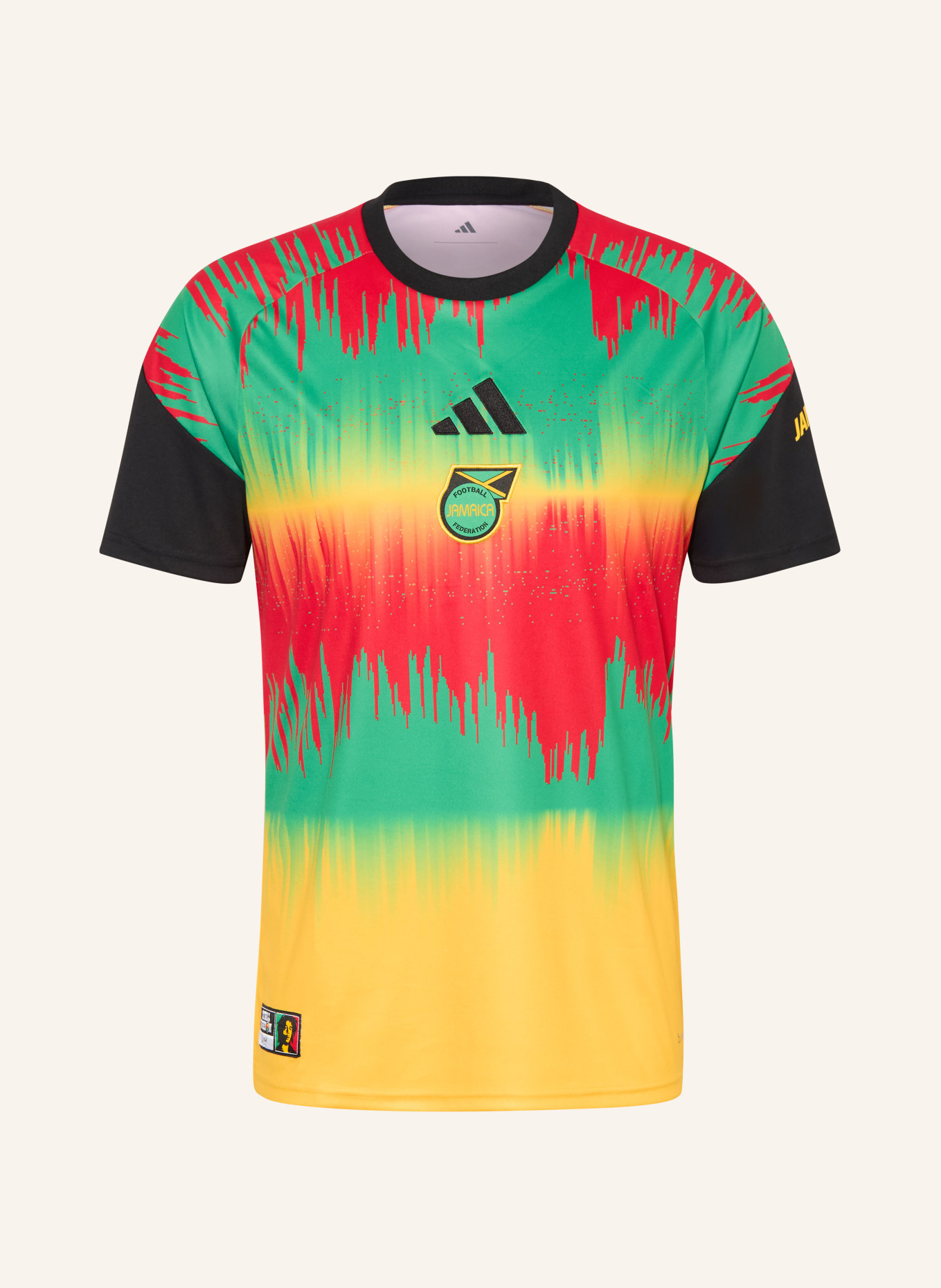 adidas Home jersey JAMAICA 26 X BOB MARLEY: RED / YELLOW / GREEN