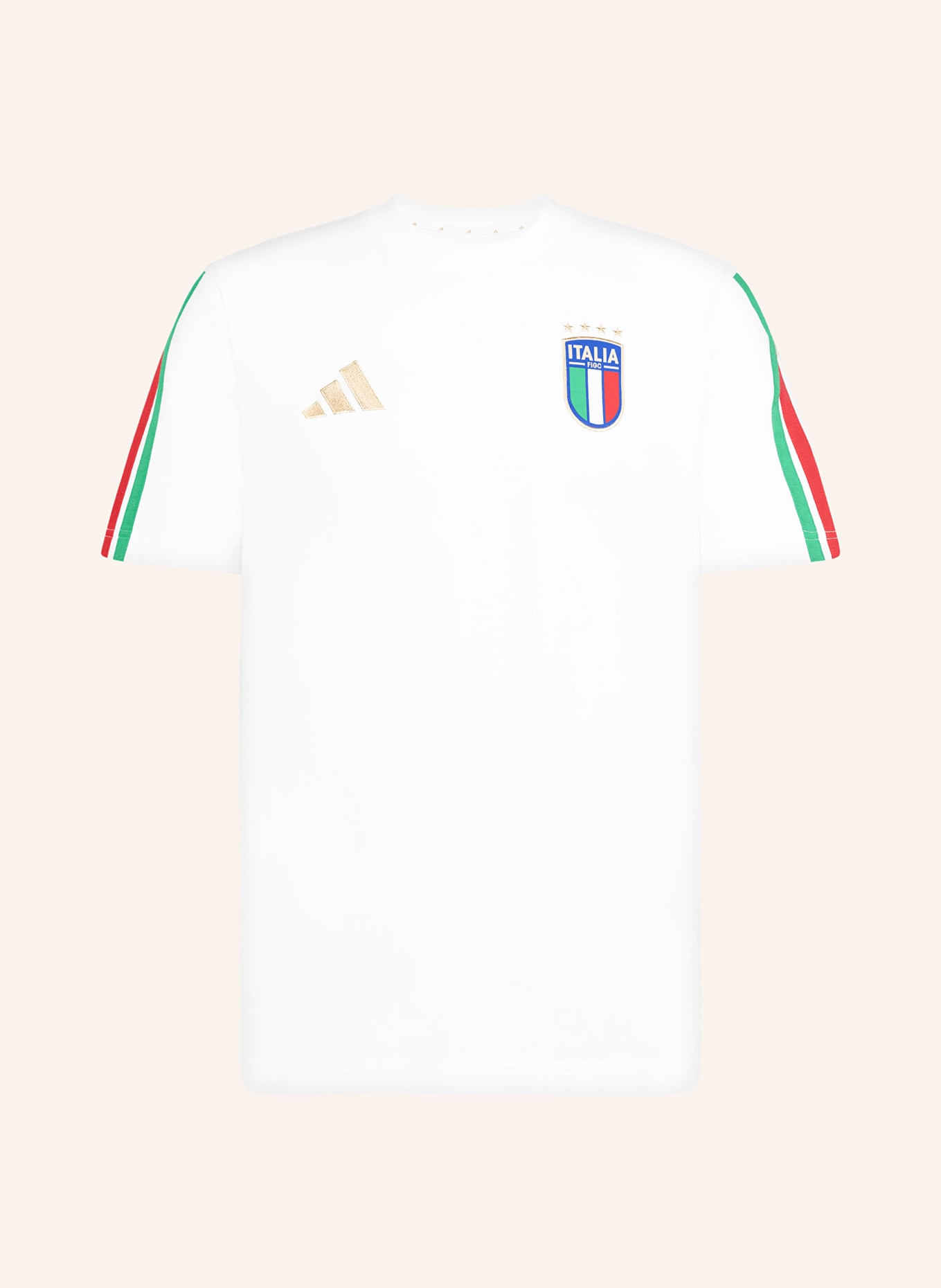 adidas T-Shirt ITALIEN DNA: WEISS / ROT / GRÜN