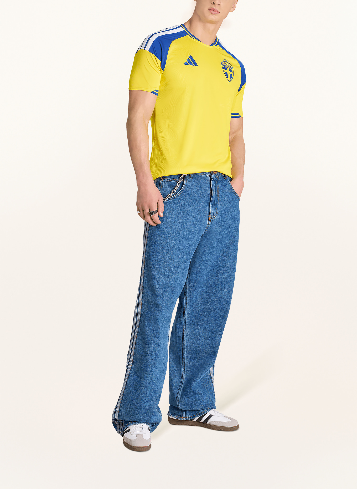 adidas Heimtrikot SCHWEDEN 26 für Herren: GELB / BLAU / WEISS
