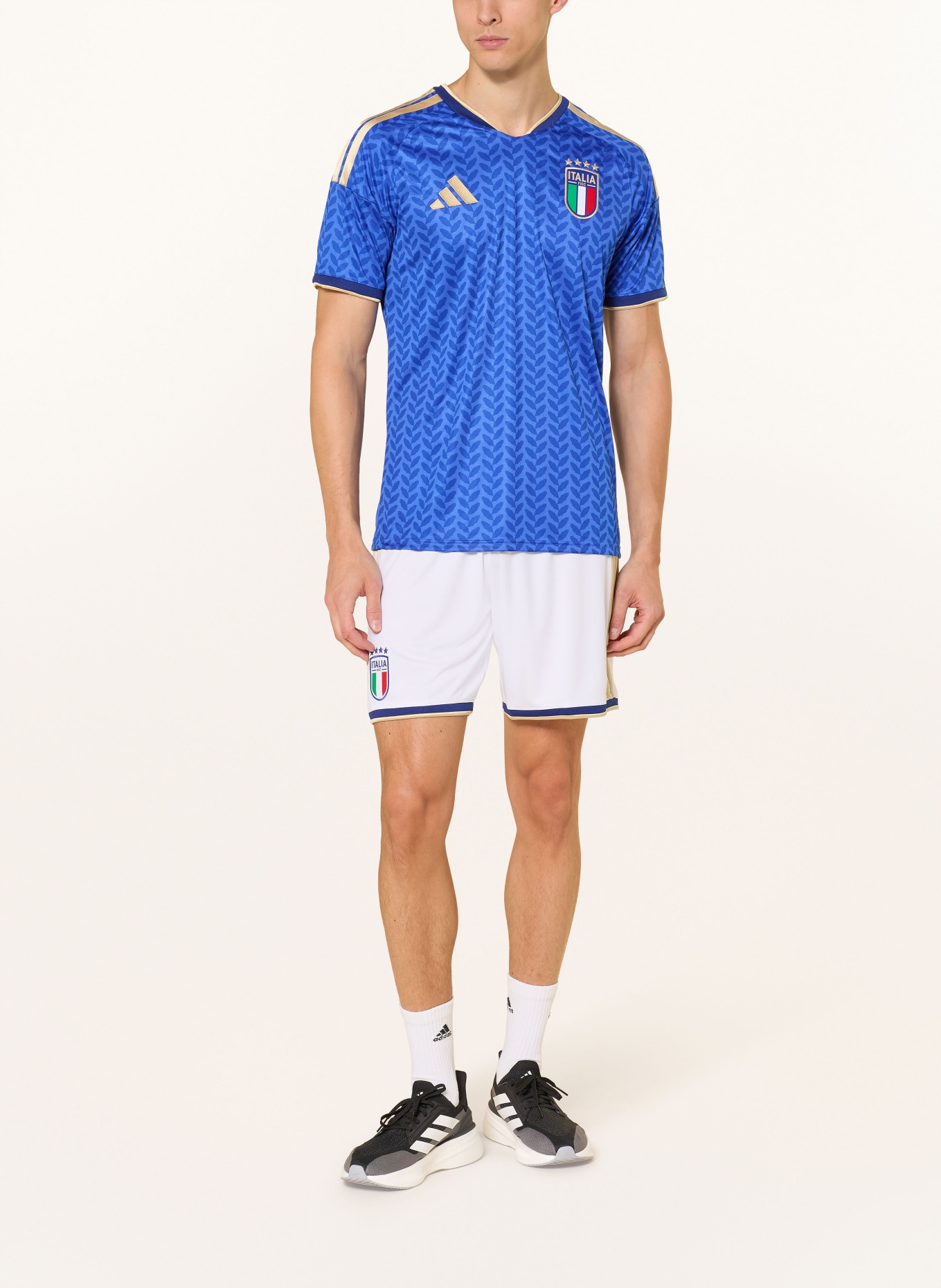 adidas Heimtrikothose ITALY: WEISS / GOLD / DUNKELBLAU