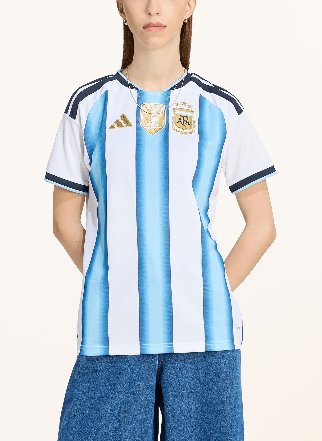 adidas Domácí dres ARGENTINA 26 pro ženy: BÍLÁ / TMAVĚ MODRÁ / ČERNÁ