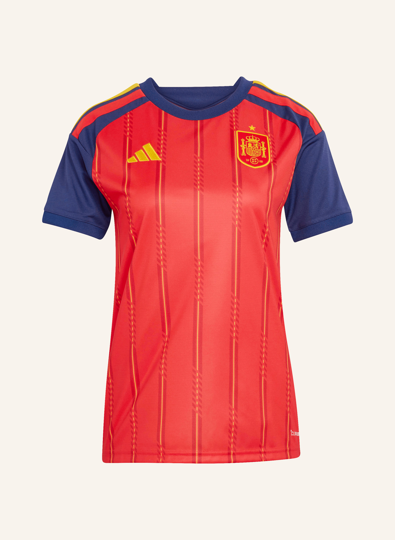 adidas Heimtrikot SPANIEN 26 für Damen: ROT / GELB / DUNKELBLAU