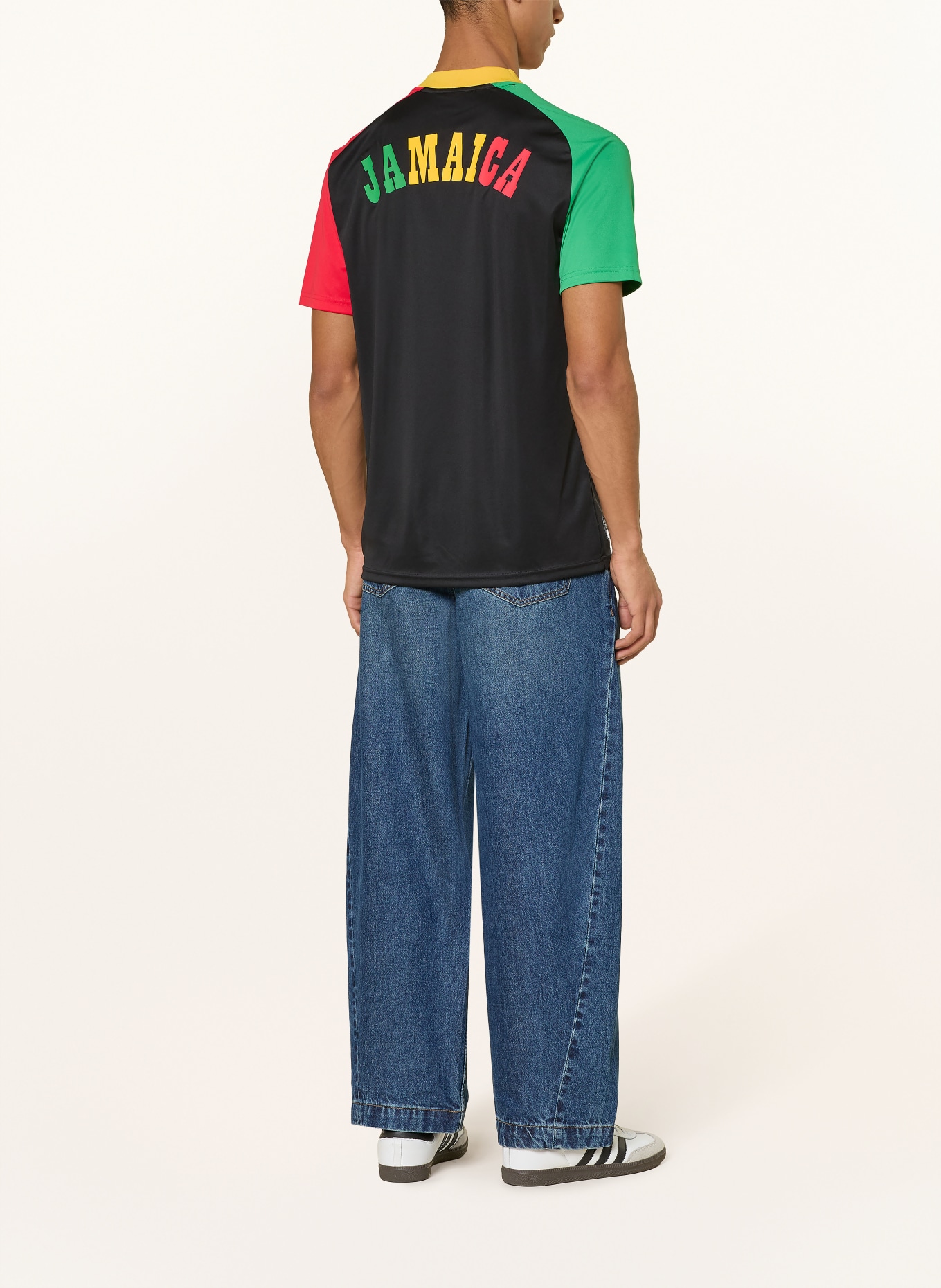adidas JAMAICA 26 AWAY warm-up shirt: BLACK / RED / GREEN