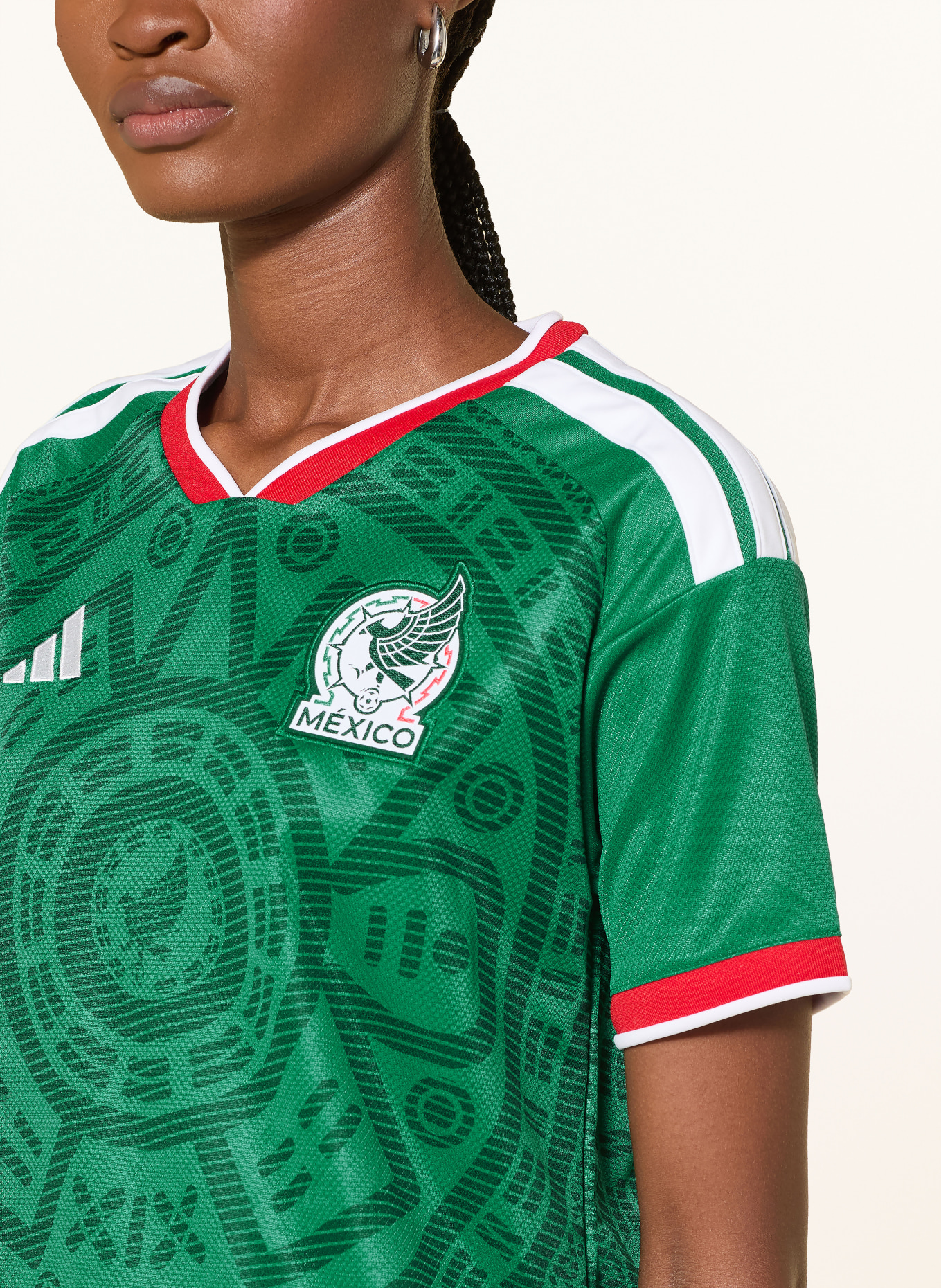 adidas Domácí dres MEXIKO 26 pro ženy: ZELENÁ / ČERVENÁ / BÍLÁ