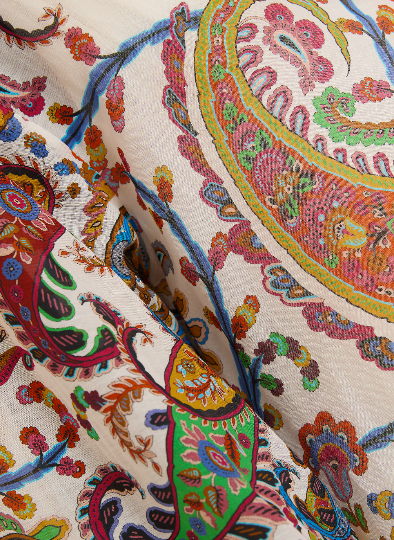 ETRO strandjurk: WIT / ORANJE / BLAUW