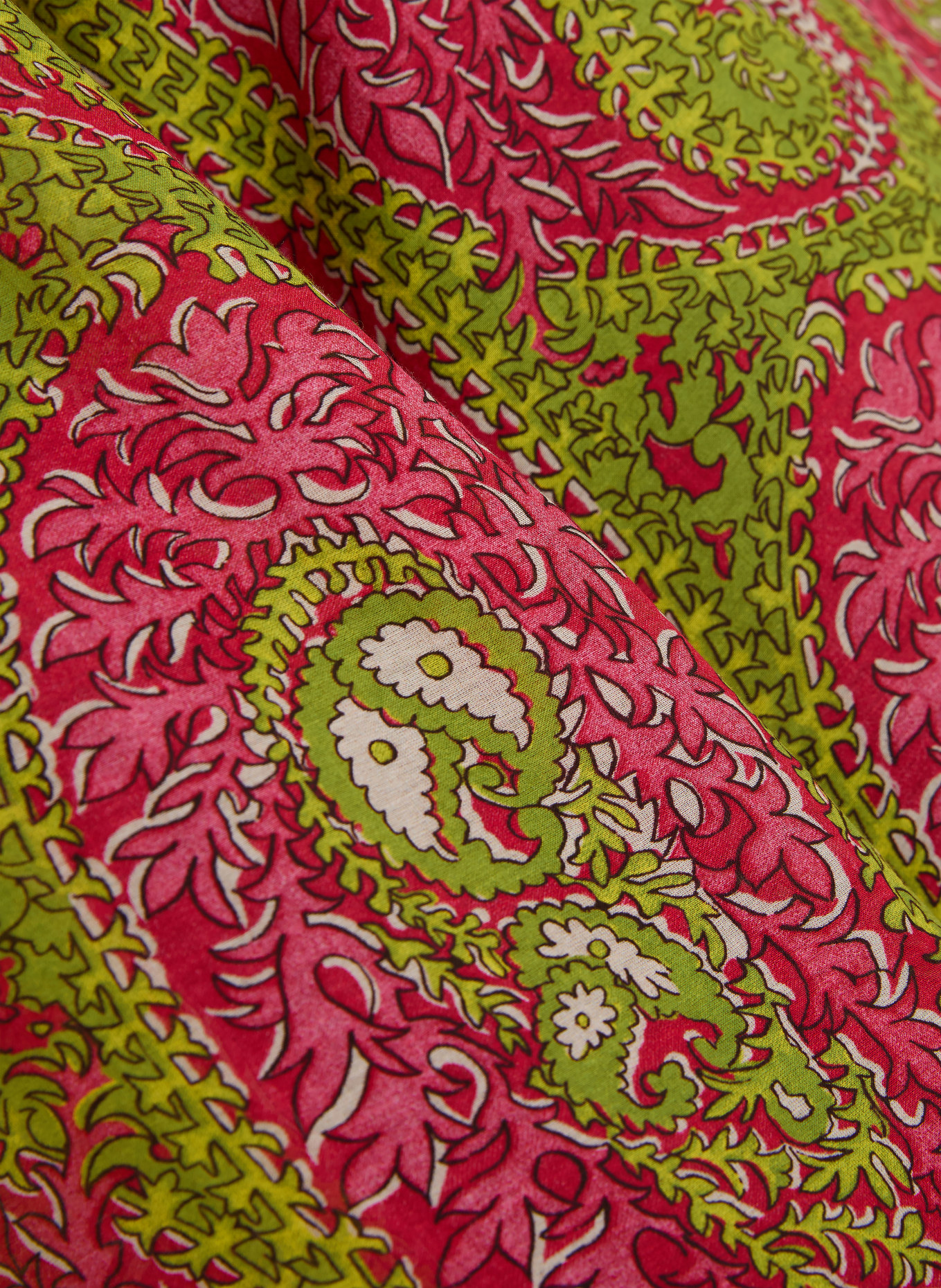 ETRO Strandkleid: FUCHSIA / GRÜN / WEISS