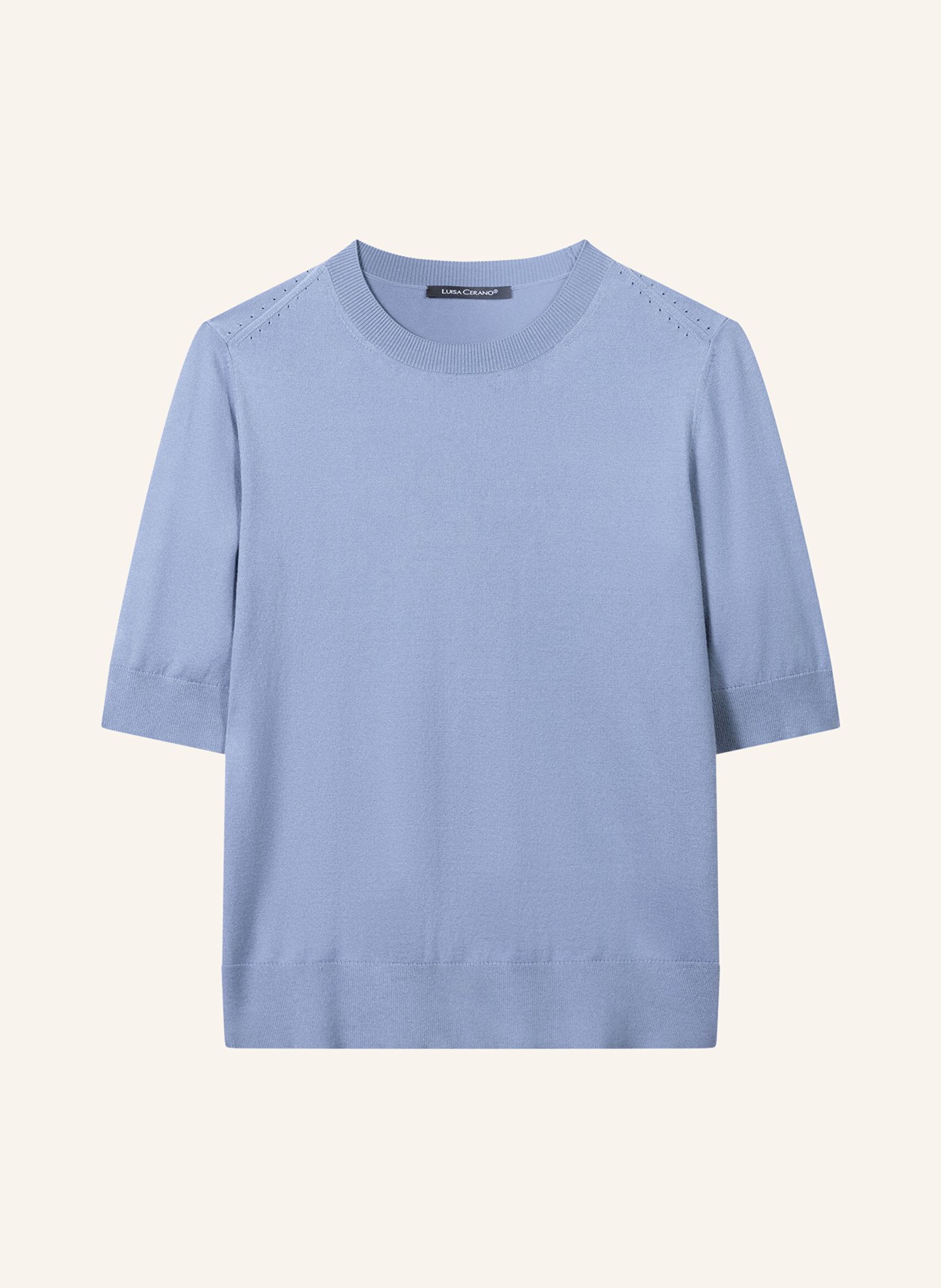 LUISA CERANO Knit shirt: LIGHT BLUE