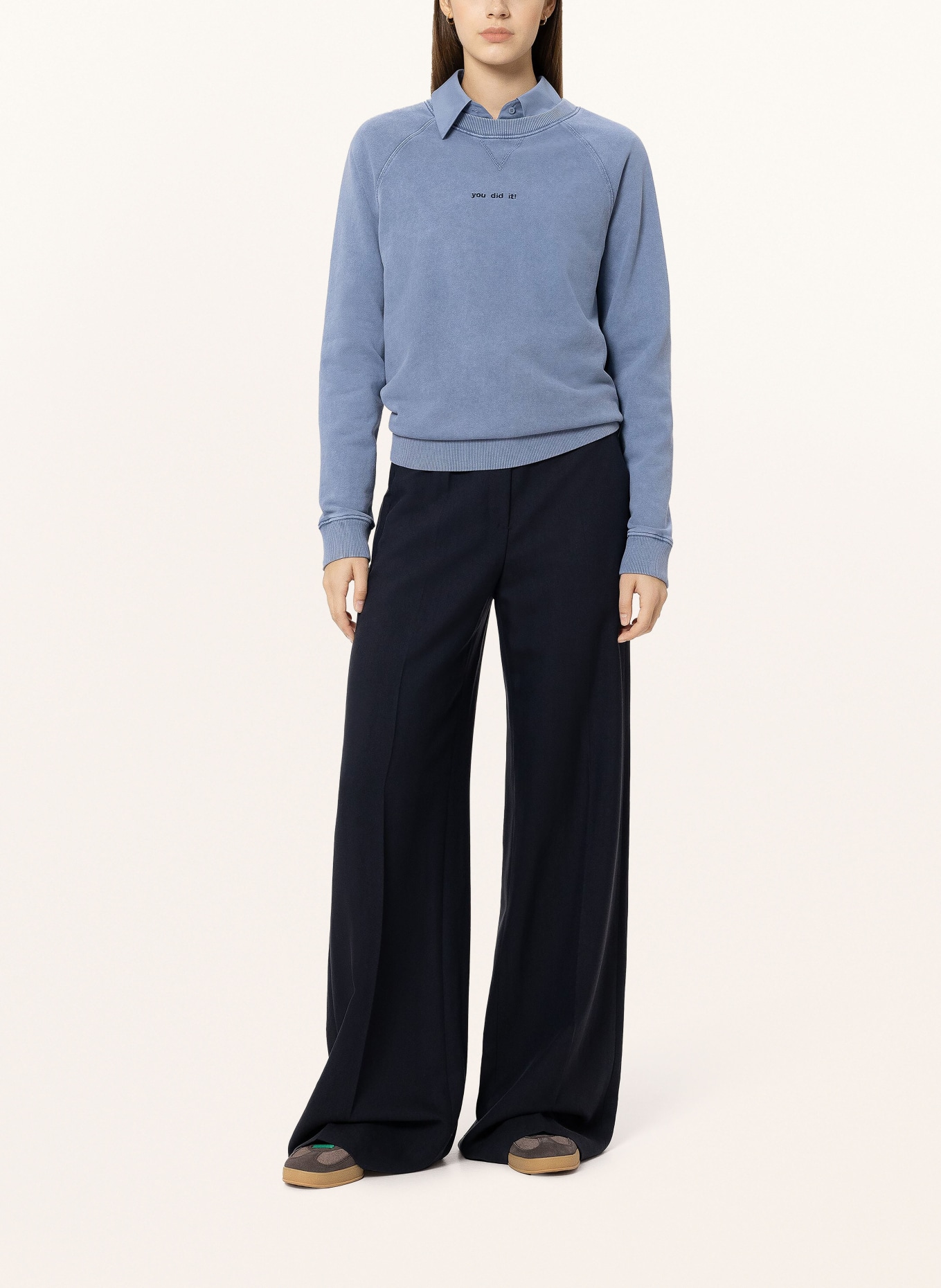 LUISA CERANO Marlenehose: DUNKELBLAU