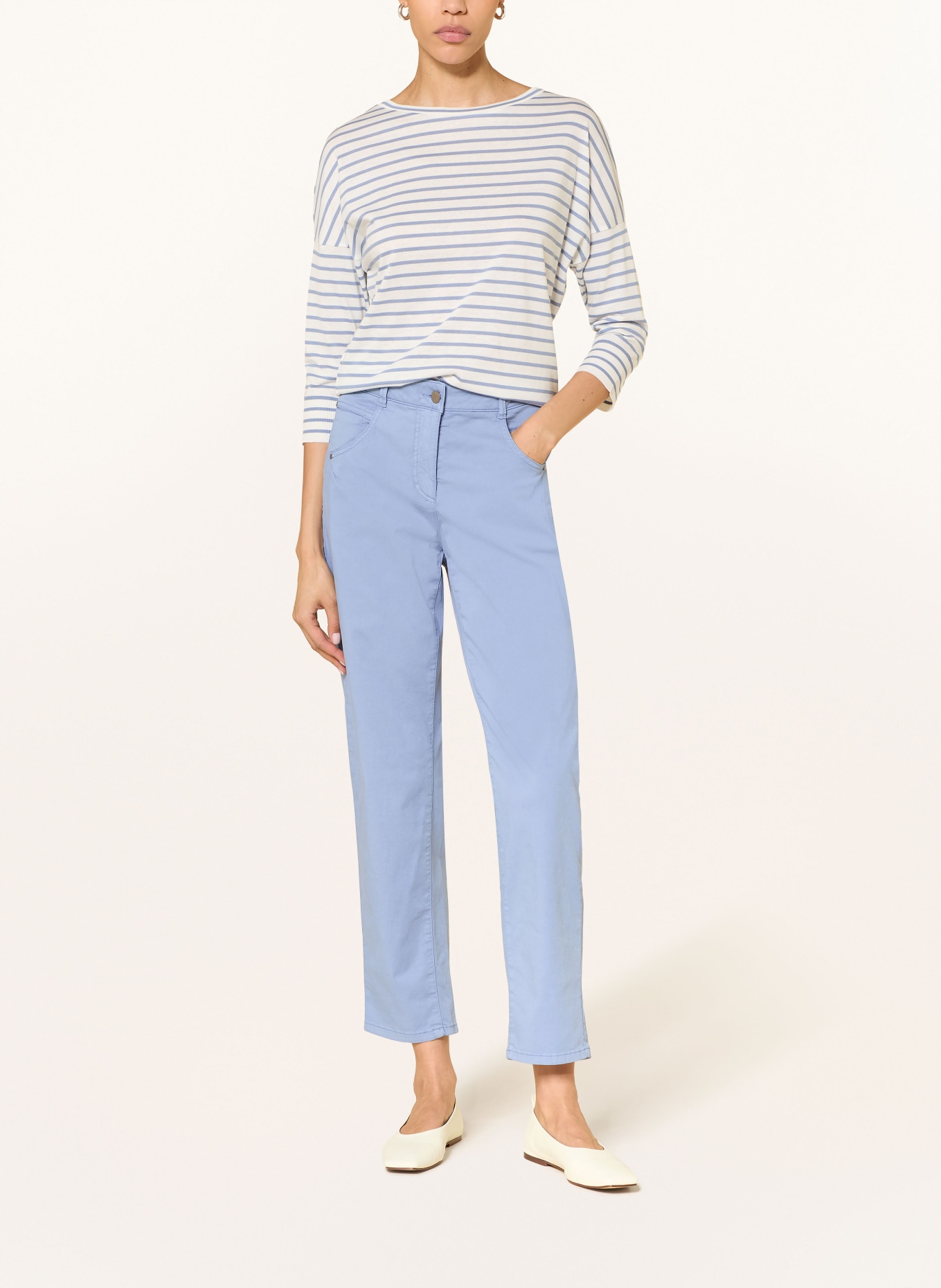 LUISA CERANO Trousers: BLUE GRAY