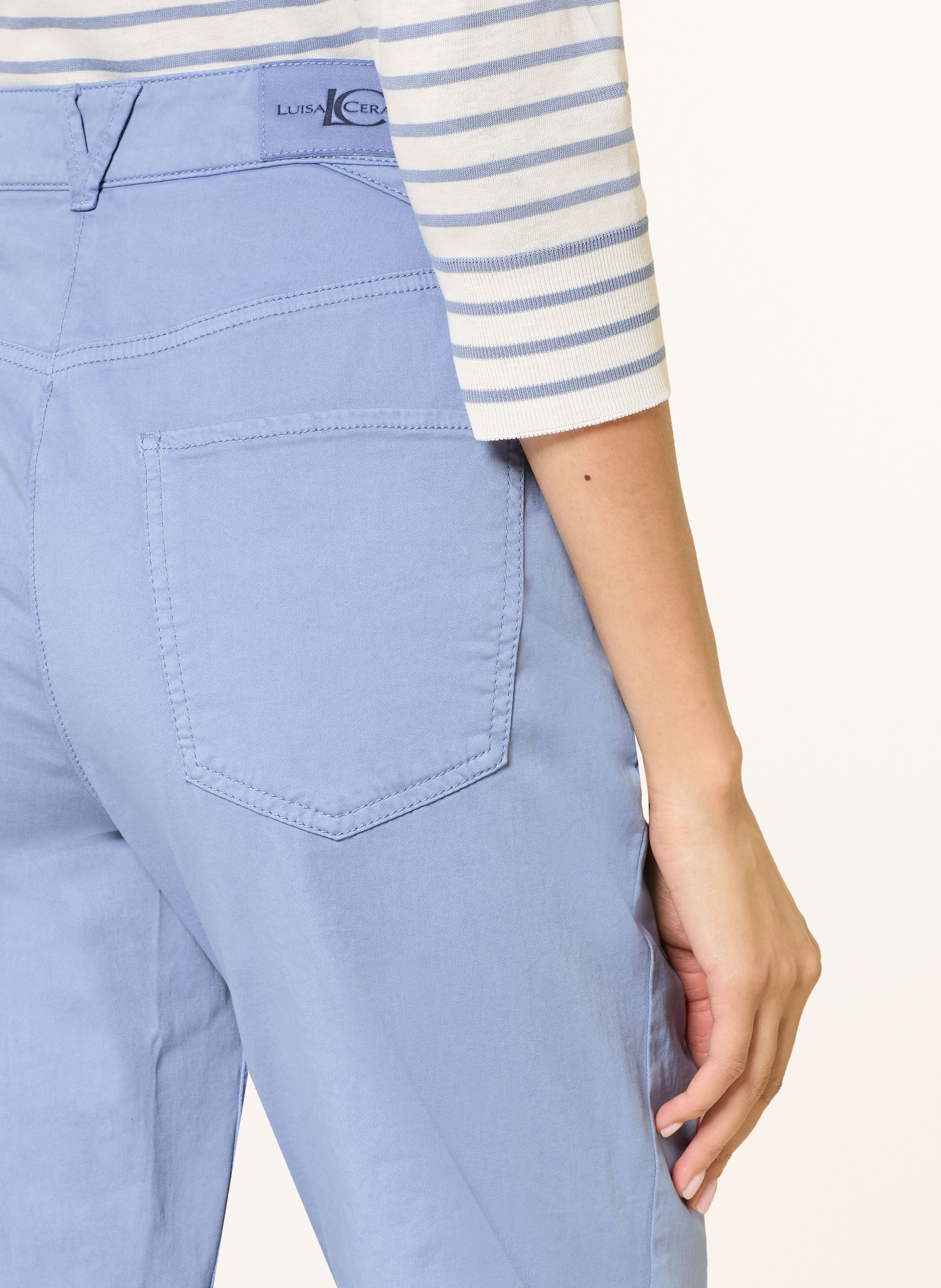 LUISA CERANO Trousers: BLUE GRAY