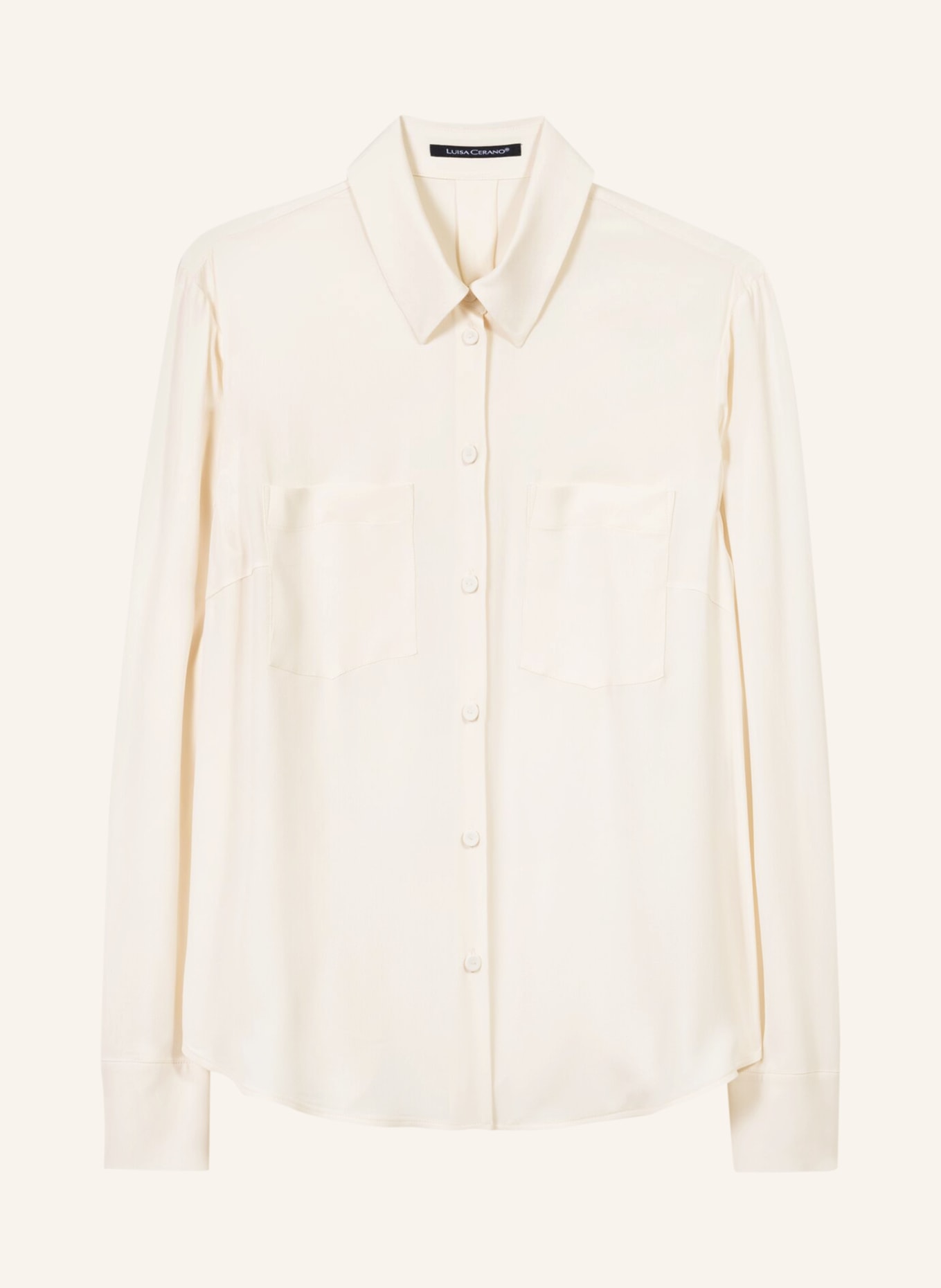 LUISA CERANO Hemdbluse mit Seide: ECRU