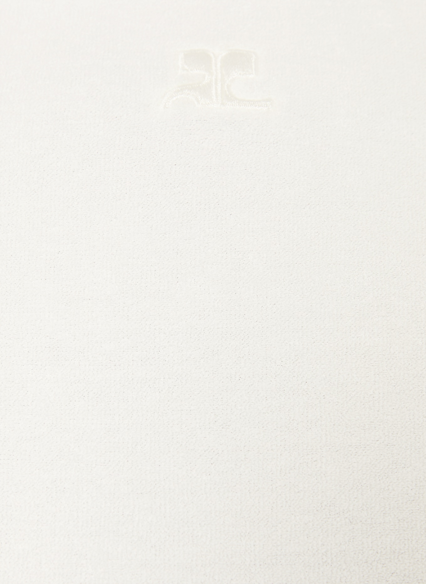 Courrèges T-Shirt aus Frottee: CREME