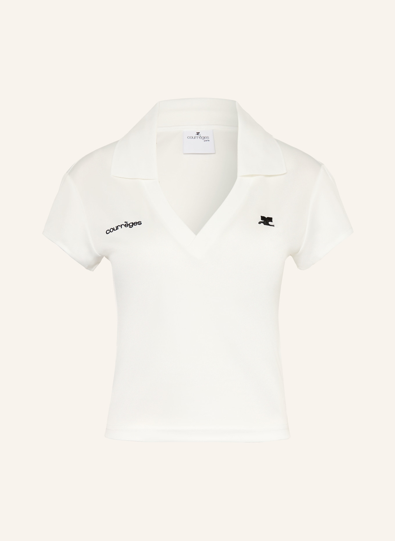 Courrèges Jersey-Poloshirt: WEISS