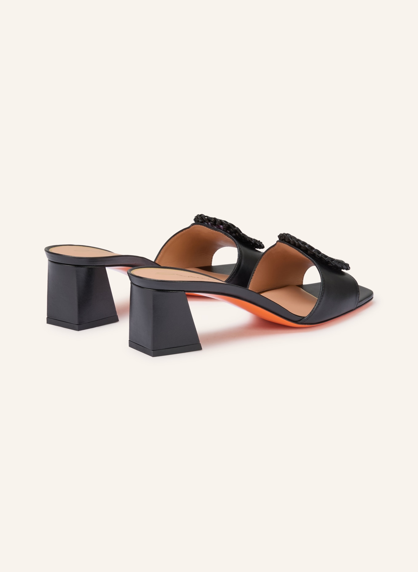 Santoni Mules COROLLE: SCHWARZ