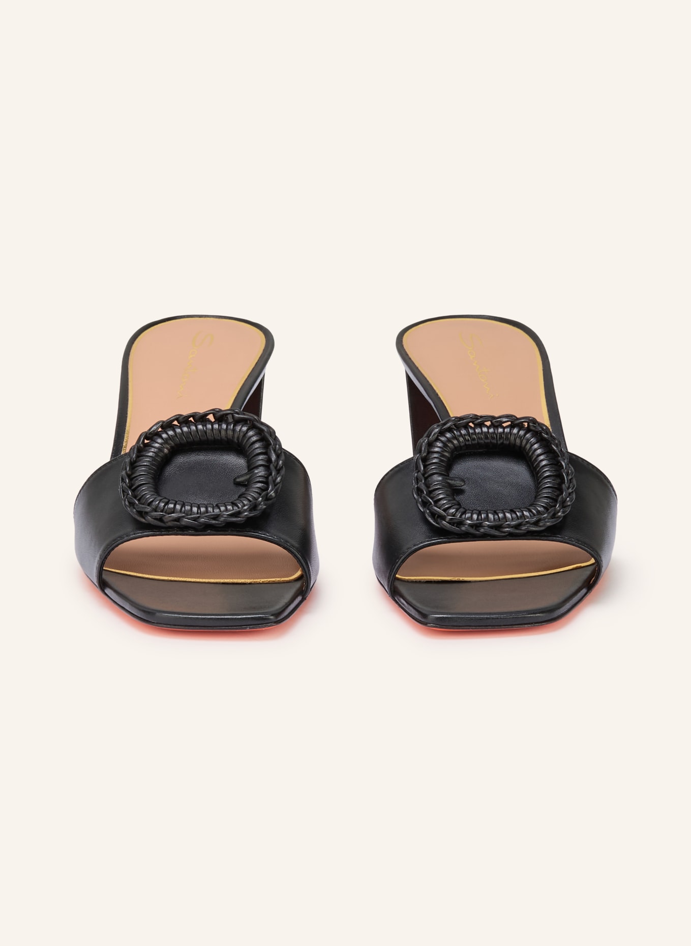 Santoni Mules COROLLE: SCHWARZ