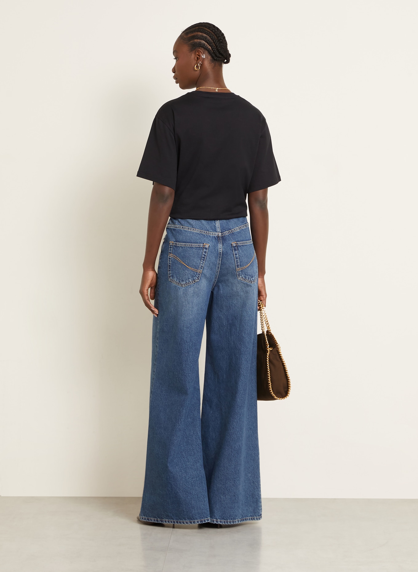 STELLA McCARTNEY T-shirt with studs: BLACK