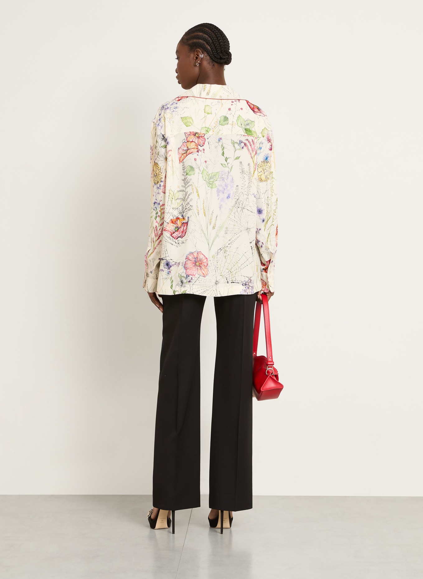 McQUEEN Bluse: ECRU / LILA / ORANGE