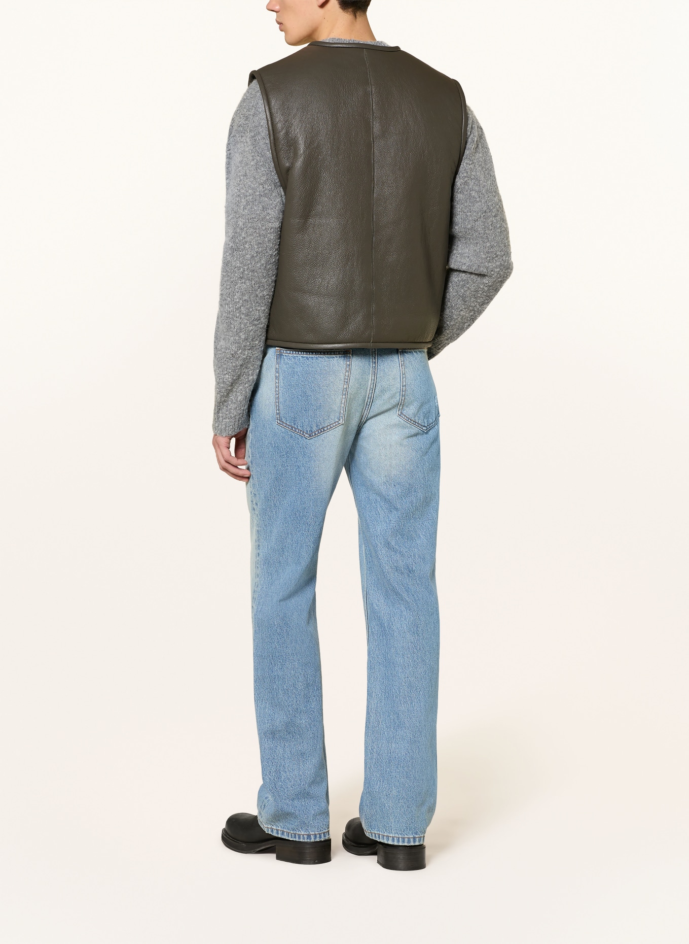 COLE BUXTON Lederweste: KHAKI