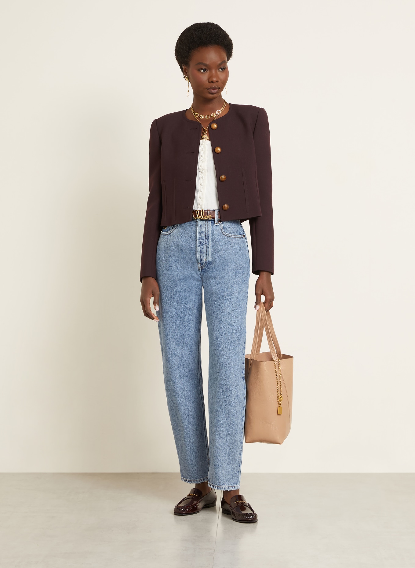 Chloé Mom Jeans: 40P Tiger Blue