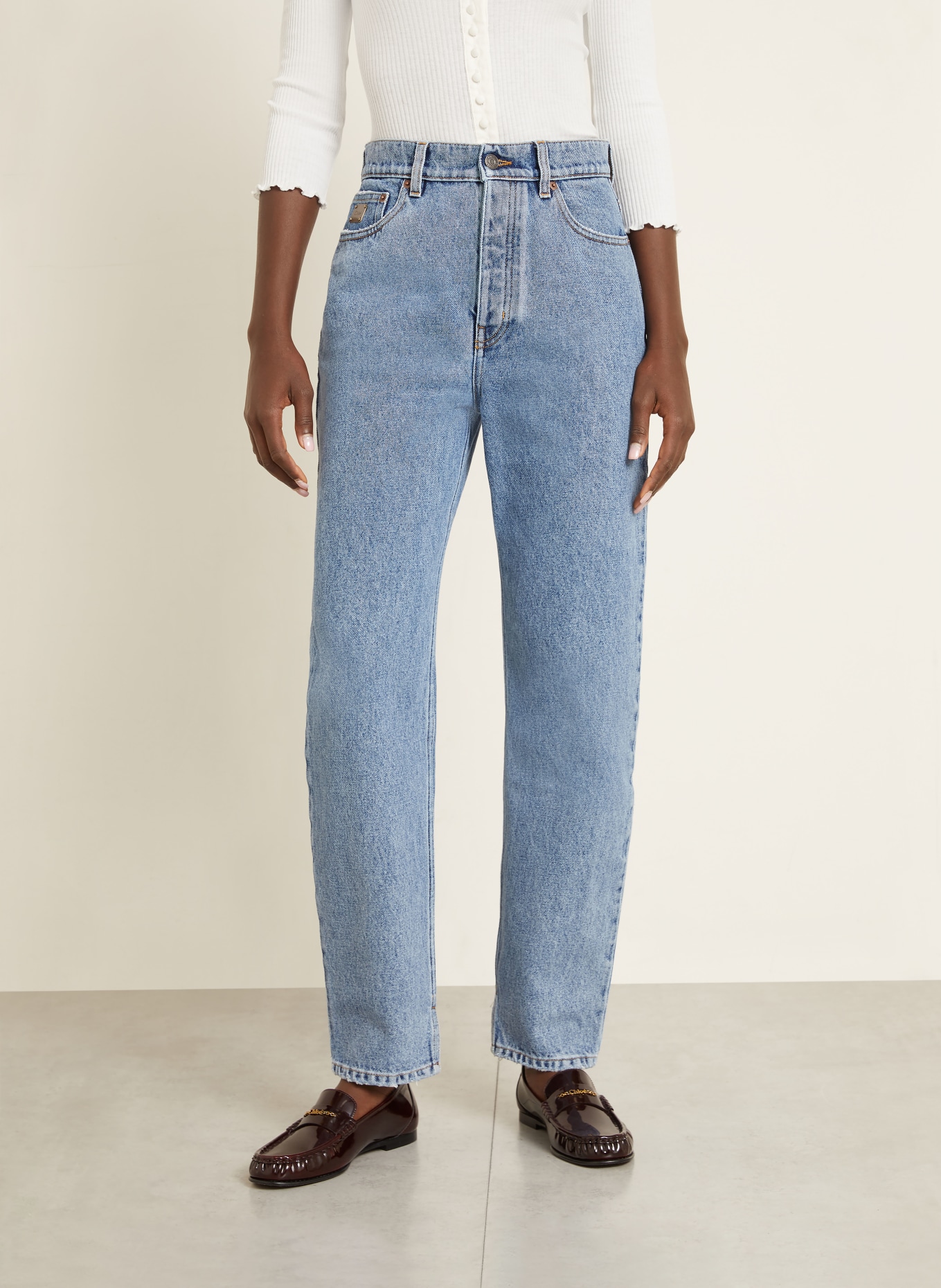 Chloé Mom Jeans: 40P Tiger Blue