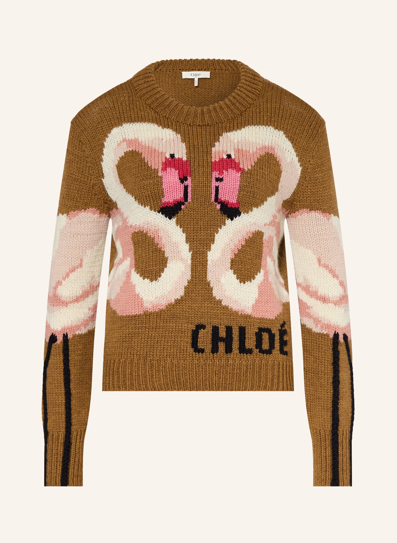 Chloé Pullover: CAMEL / ROSA / CREME