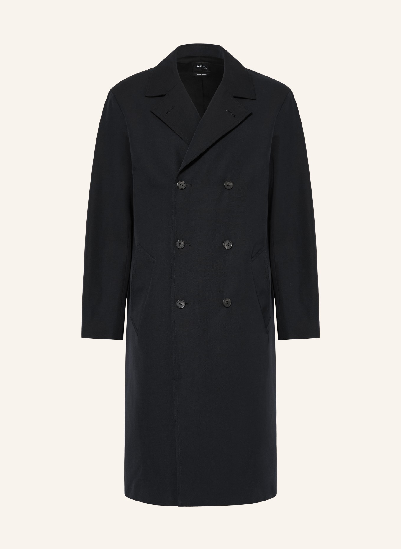 A.P.C. CROISÉ coat: DARK BLUE