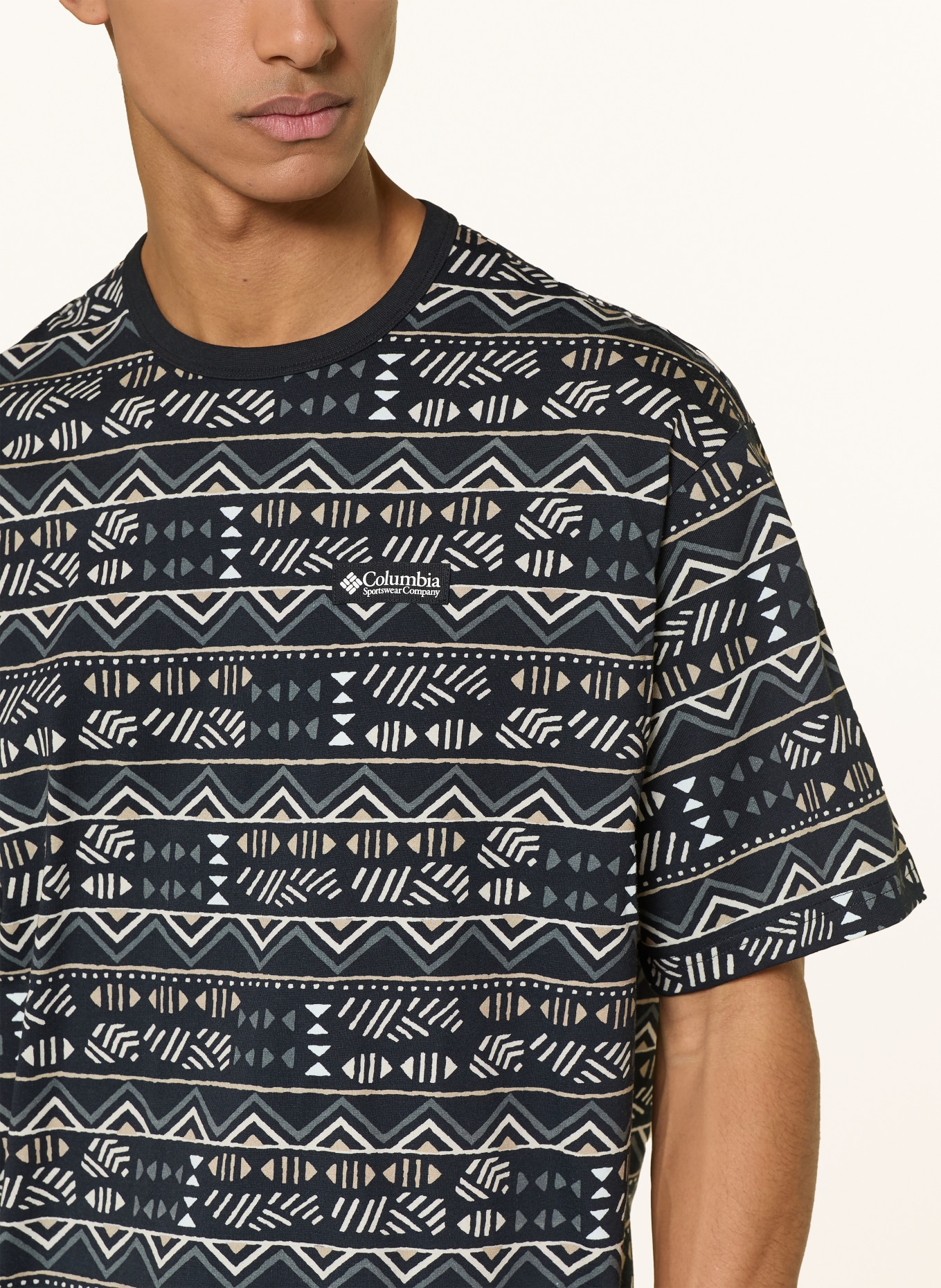 Columbia T-Shirt CSC™ HEAVYWEIGHT: SCHWARZ / BEIGE / CREME