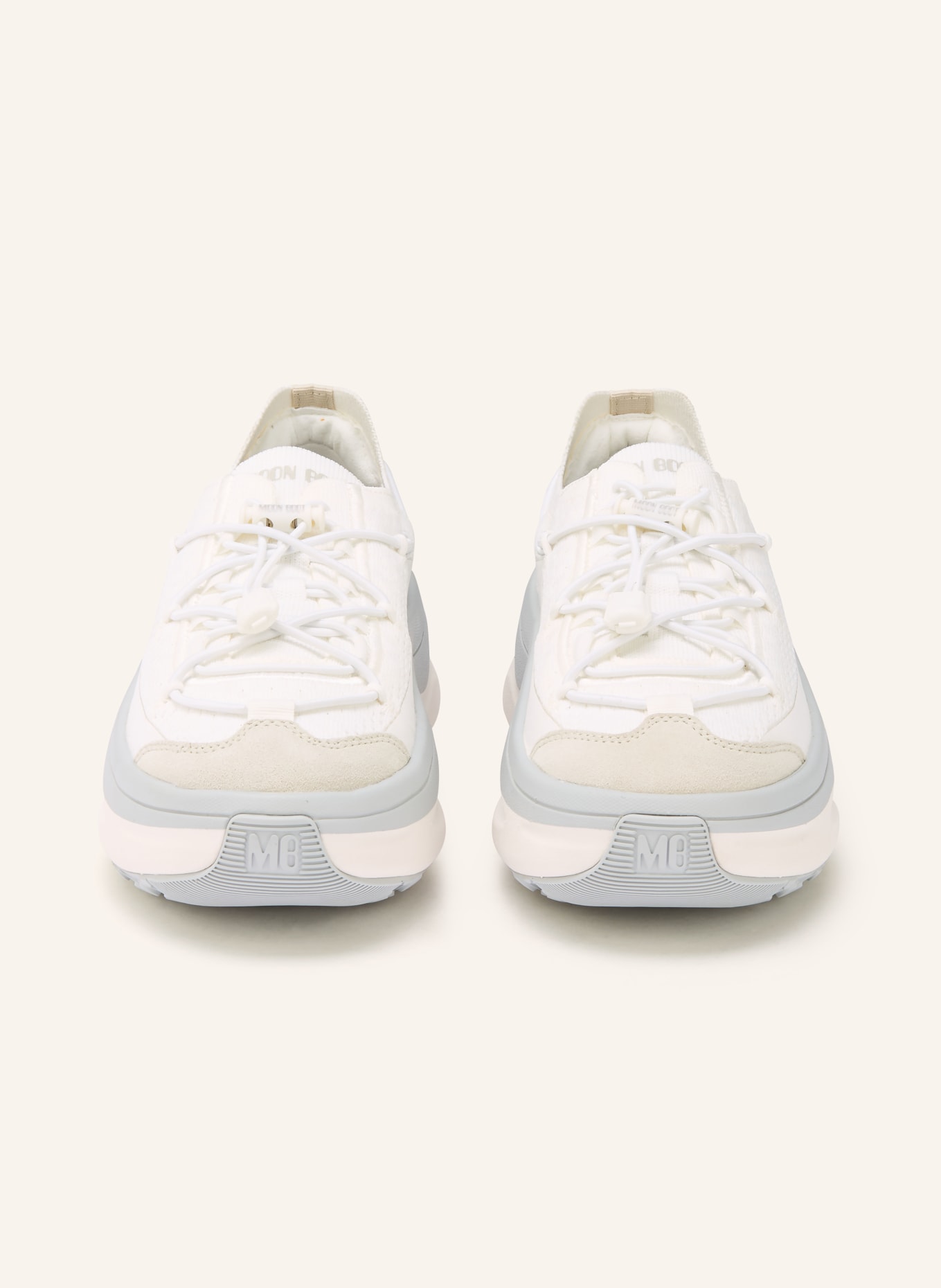 MOON BOOT Sneaker MOON247 XLACE: WEISS / GRAU