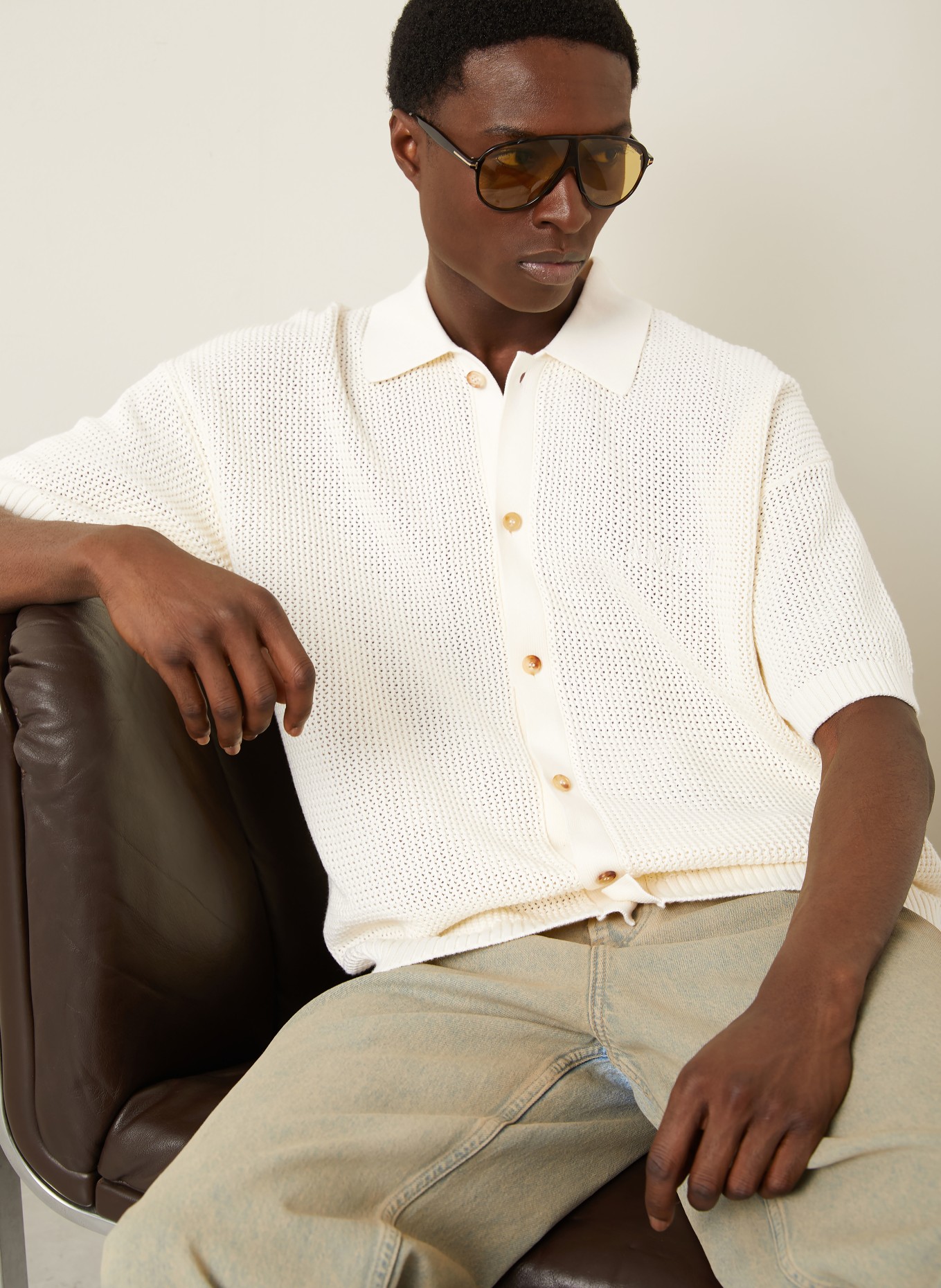 AMIRI Koszula wypoczynkowa Comfort Fit: ECRU