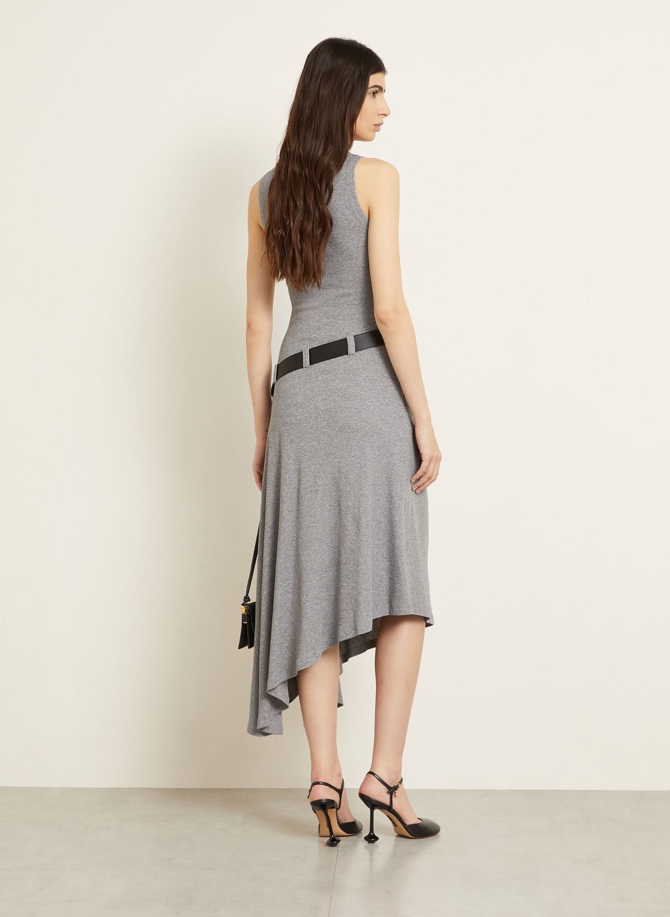 LOEWE jerseyové šaty: ŠEDÁ