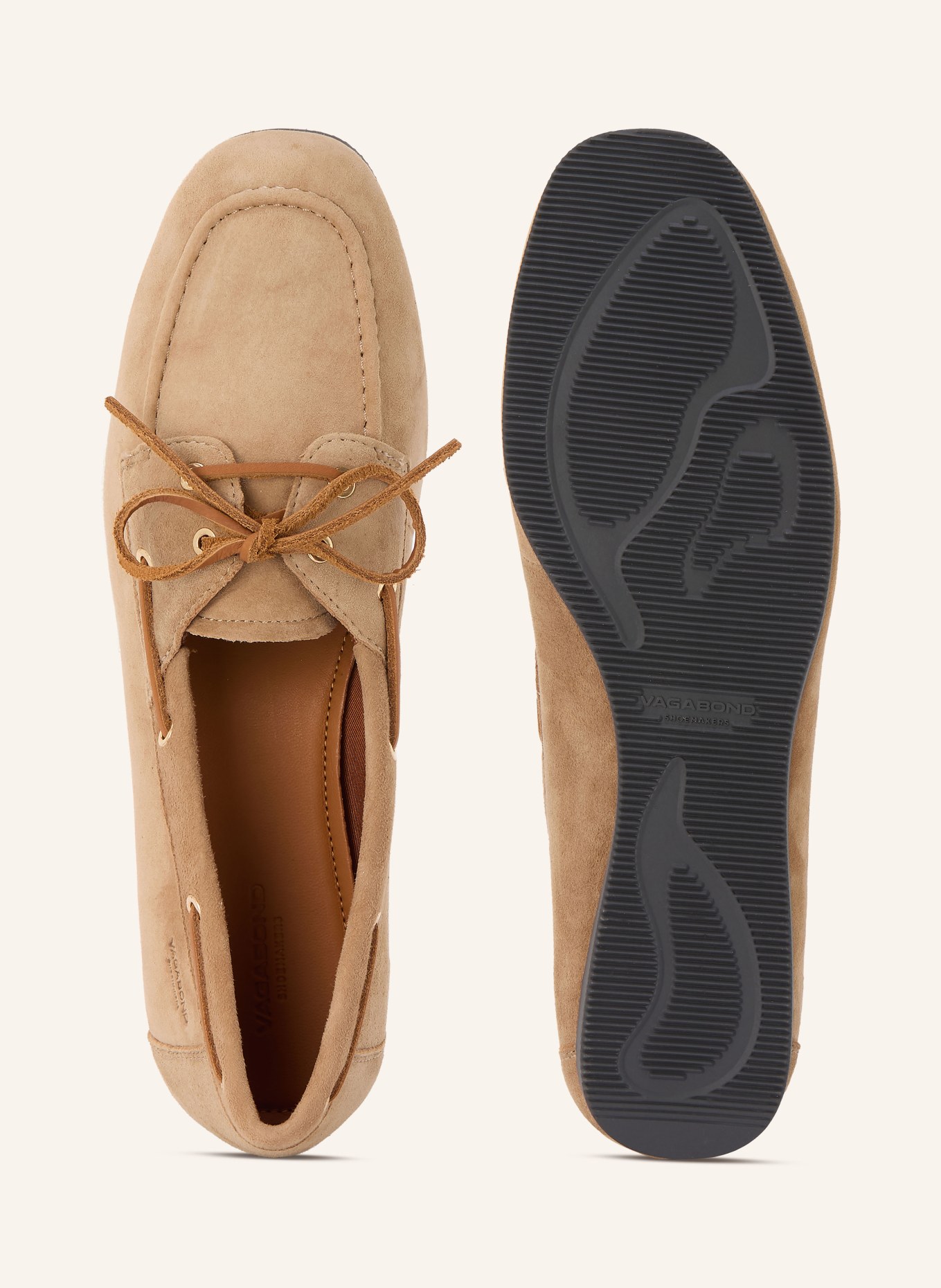 VAGABOND SHOEMAKERS HILLARY boat shoes: BEIGE