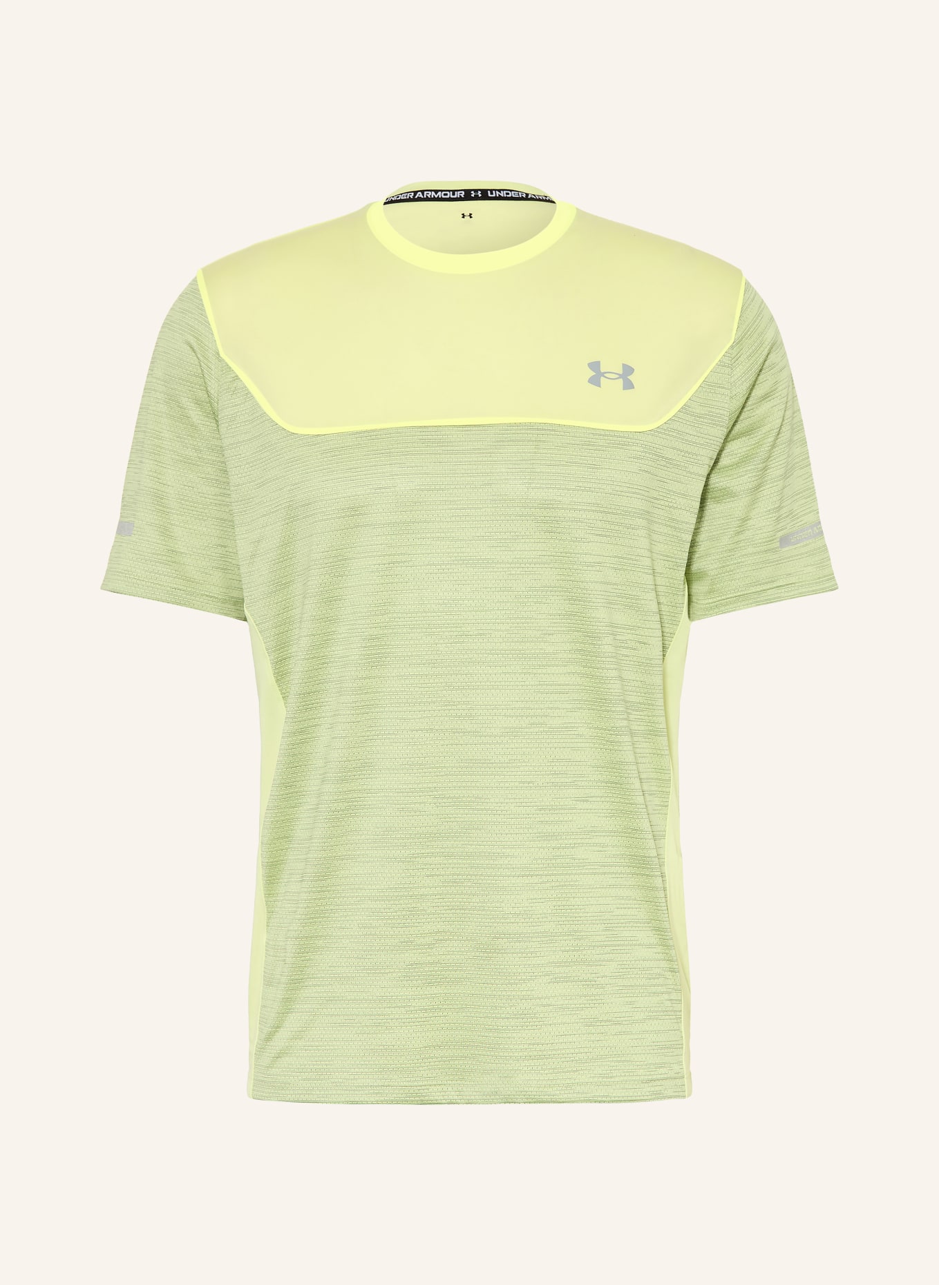 UNDER ARMOUR Funkční tričko UA TECH™ UTILITY: SVĚTLE ZELENÁ / TMAVĚ ŽLUTÁ