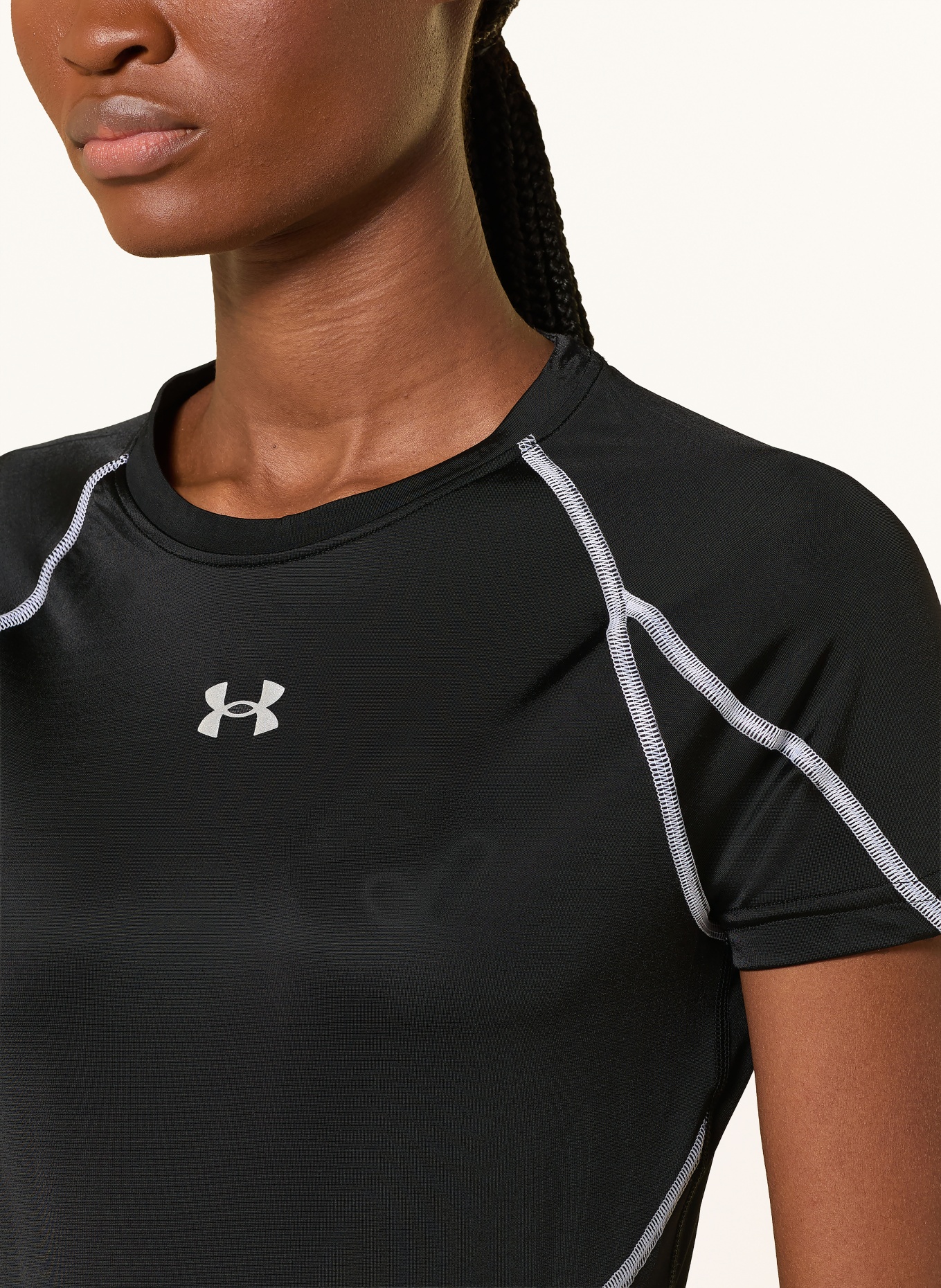 UNDER ARMOUR Koszulka HEATGEAR® ELITE: CZARNY / BIAŁY