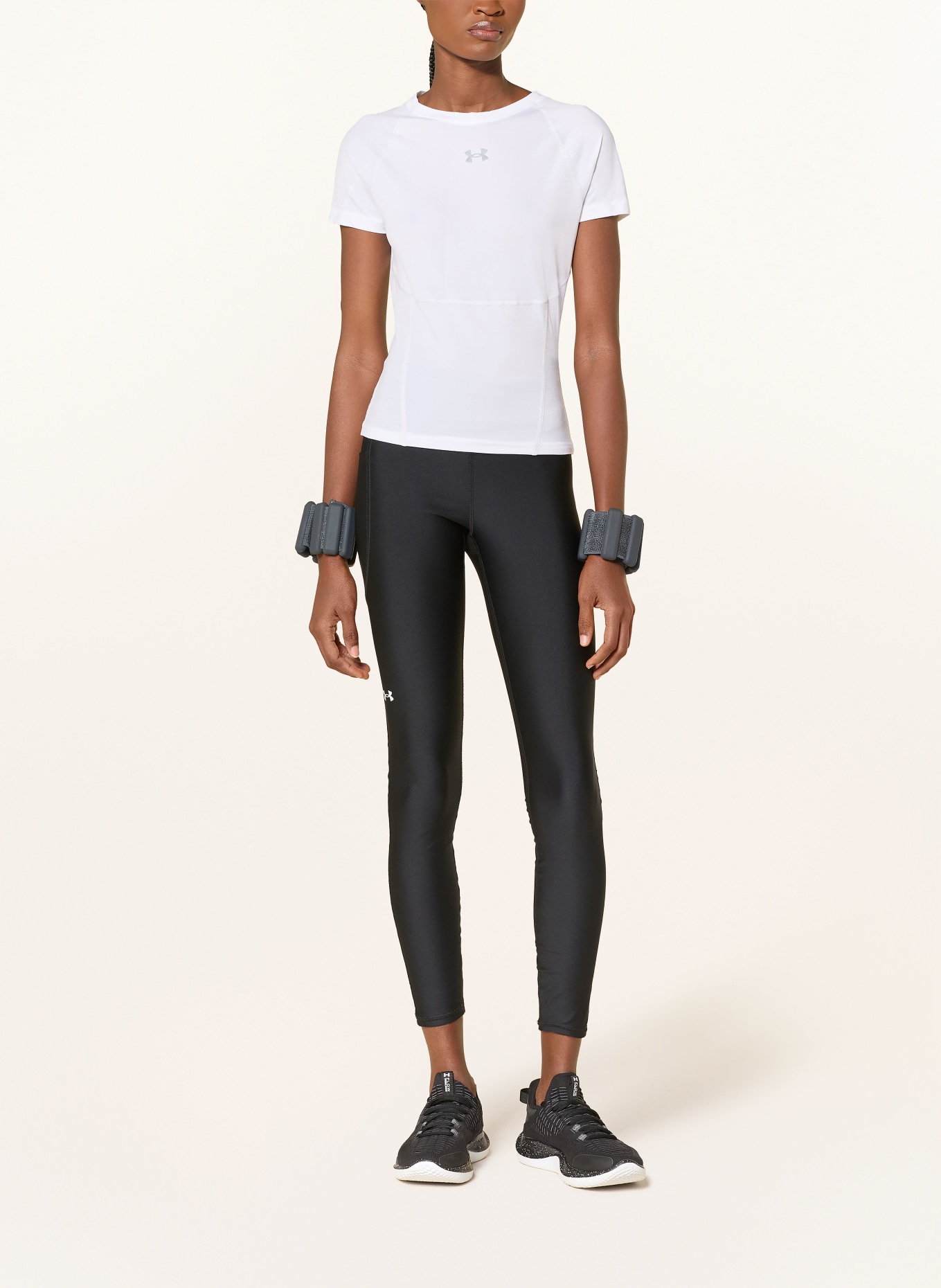 UNDER ARMOUR Tričko HEATGEAR® ELITE: BÍLÁ