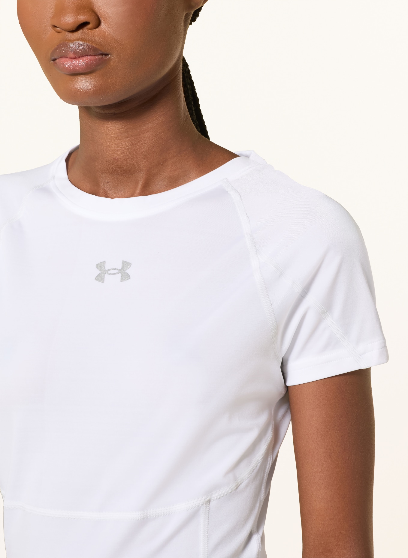 UNDER ARMOUR Tričko HEATGEAR® ELITE: BÍLÁ