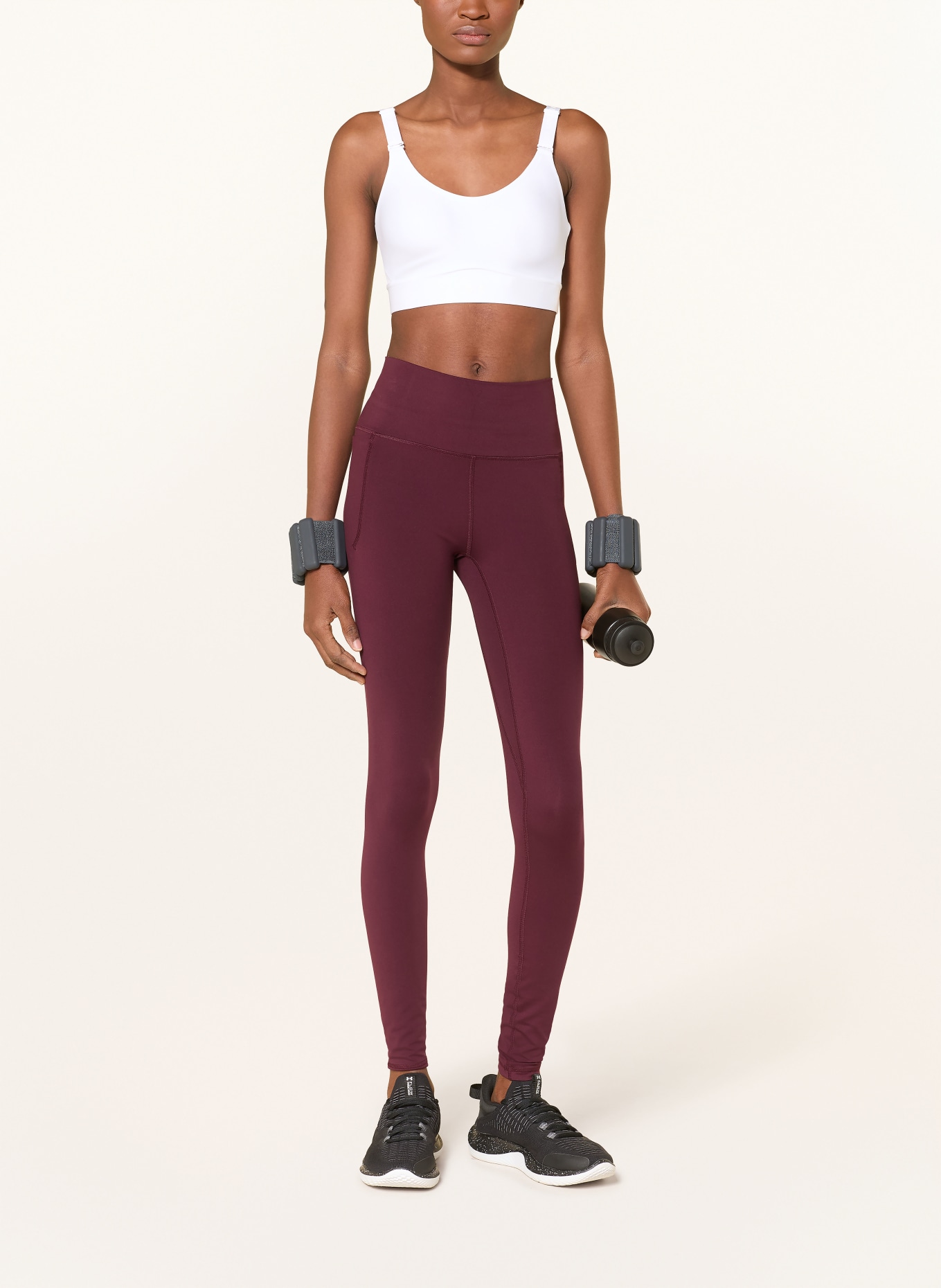 UNDER ARMOUR Sport-BH UA INFINITY 2.0 MID mit Mesh: WEISS