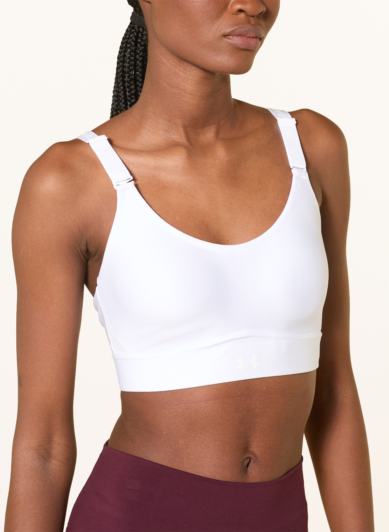 UNDER ARMOUR Sport-BH UA INFINITY 2.0 MID mit Mesh: WEISS